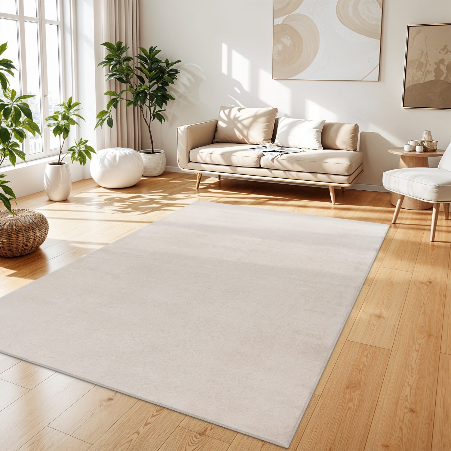 Flauschteppich Soft Creme