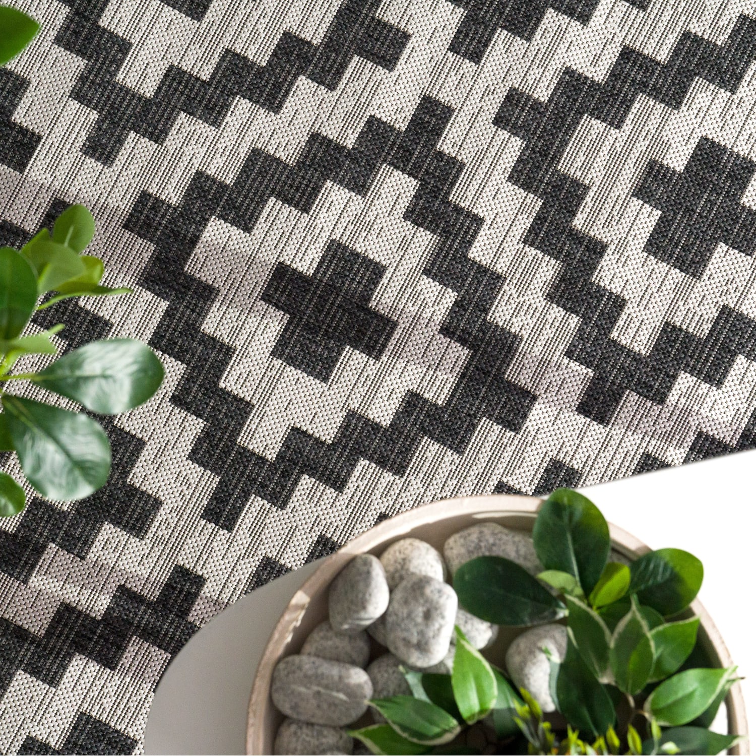 In- & Outdoor-Teppich Modena Schwarz