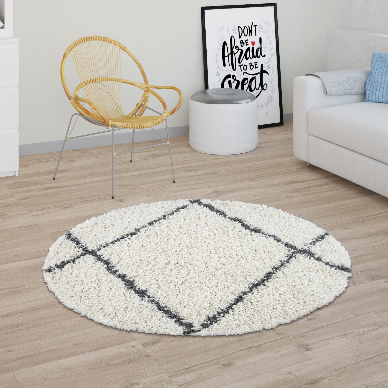 Shaggyteppich Kalmar Creme