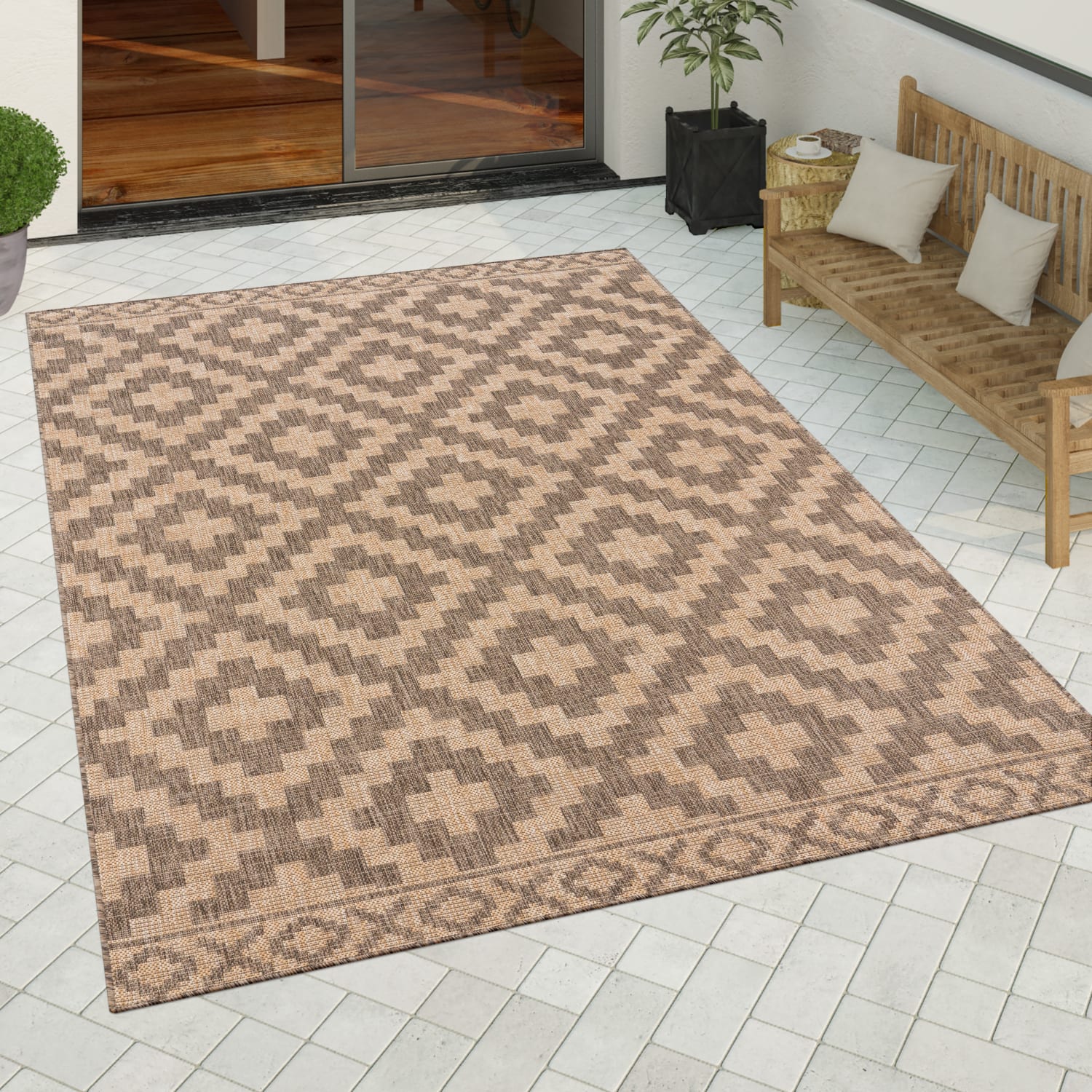 In- & Outdoor-Teppich Modena Beige