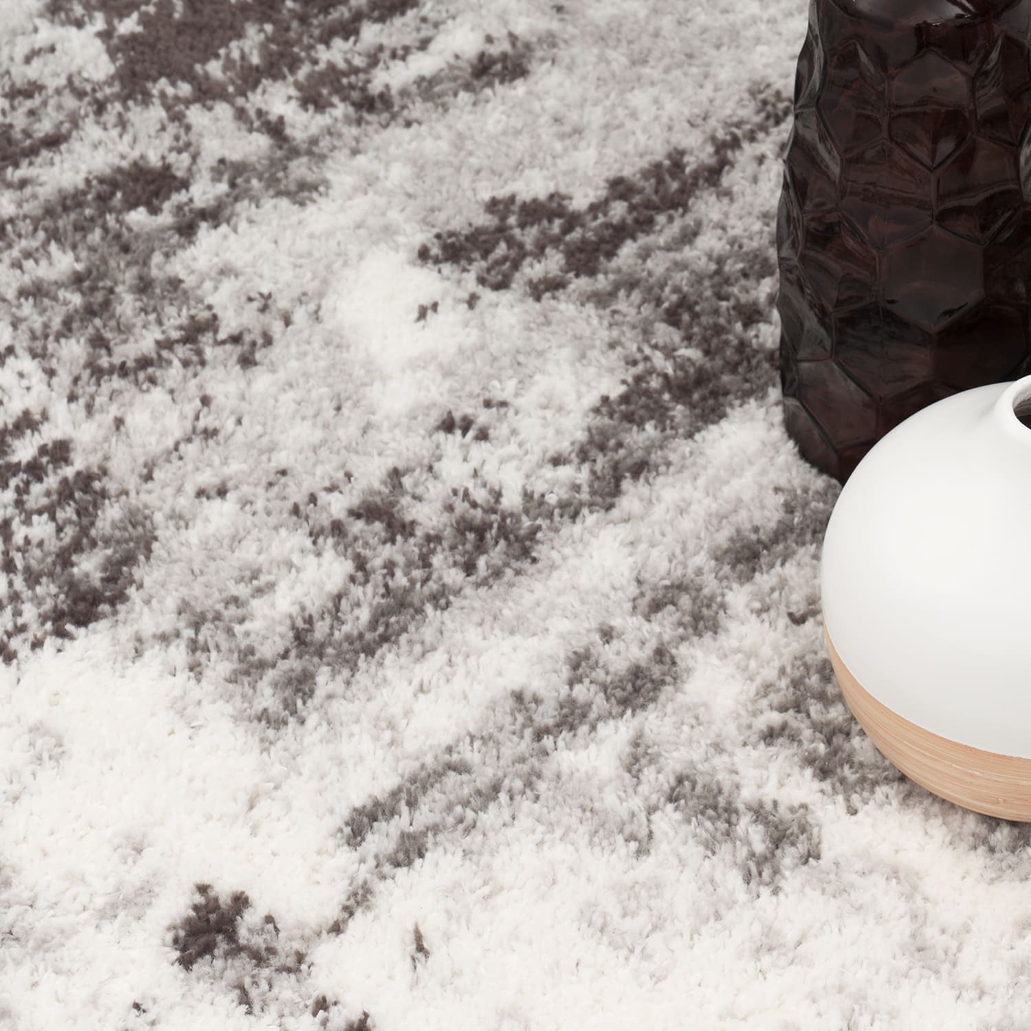 Hochflorteppich Padua Grau