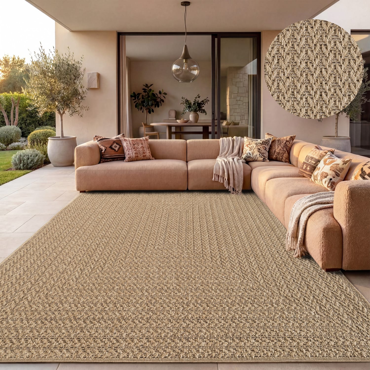 In- & Outdoor-Teppich Waregem Beige