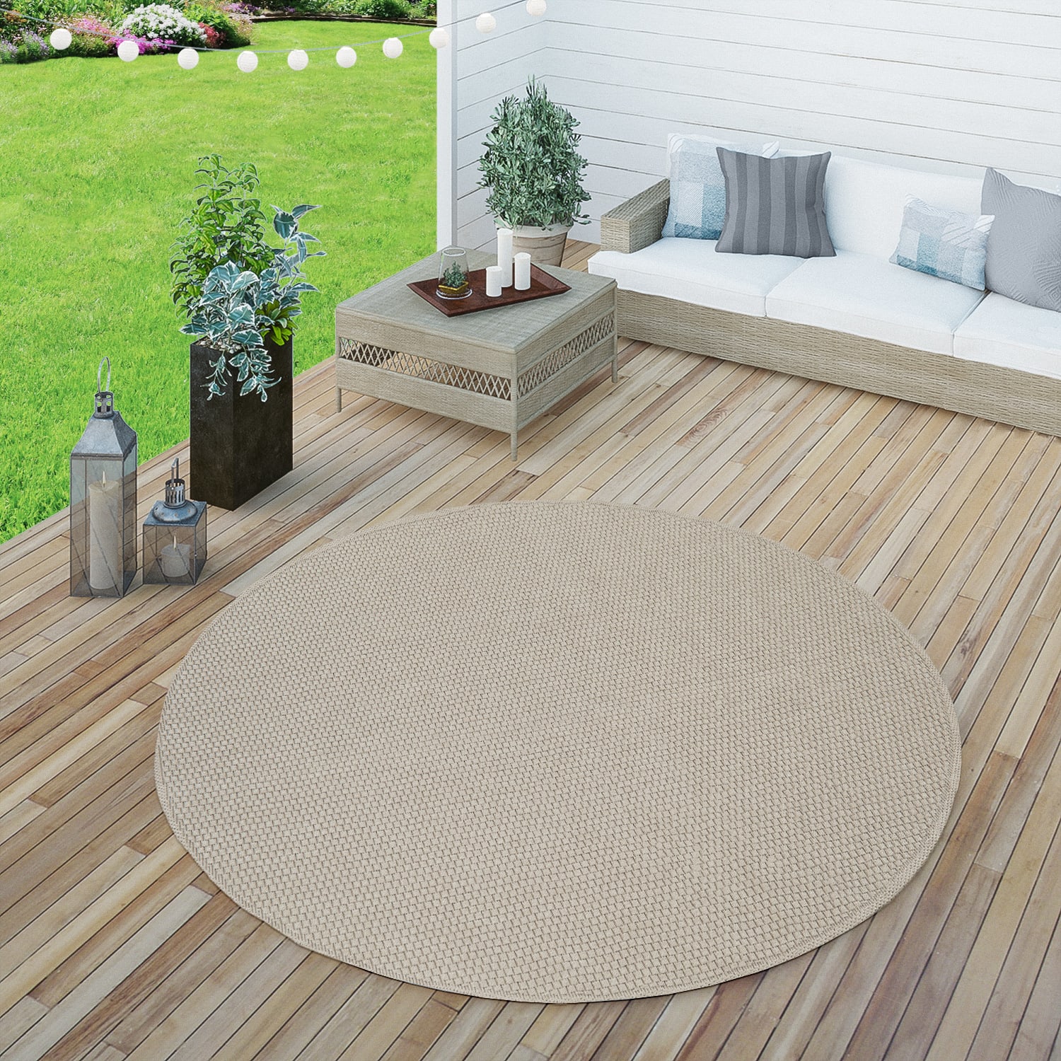In- & Outdoor-Teppich Timber Beige