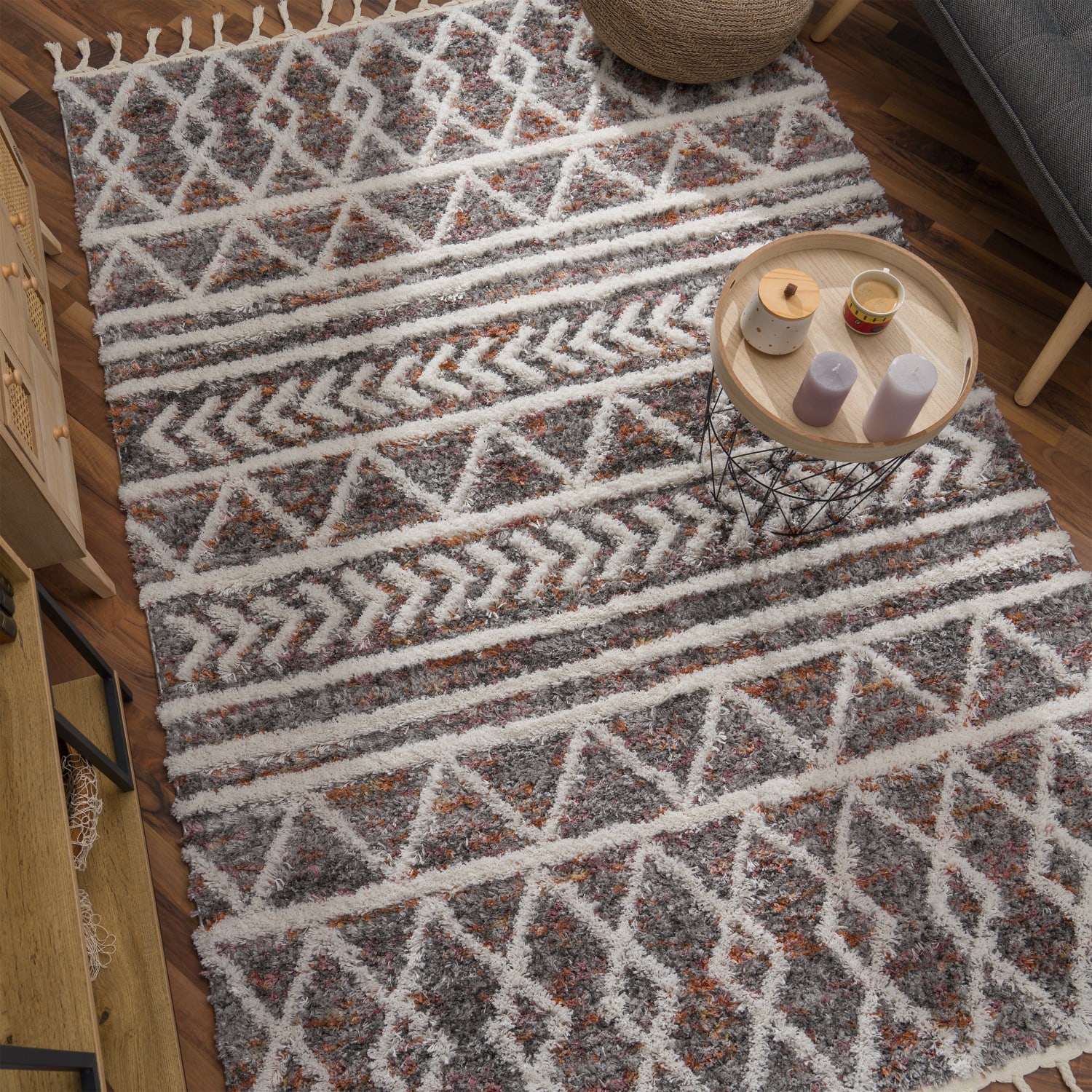 Hochflorteppich Monza Mehrfarbig