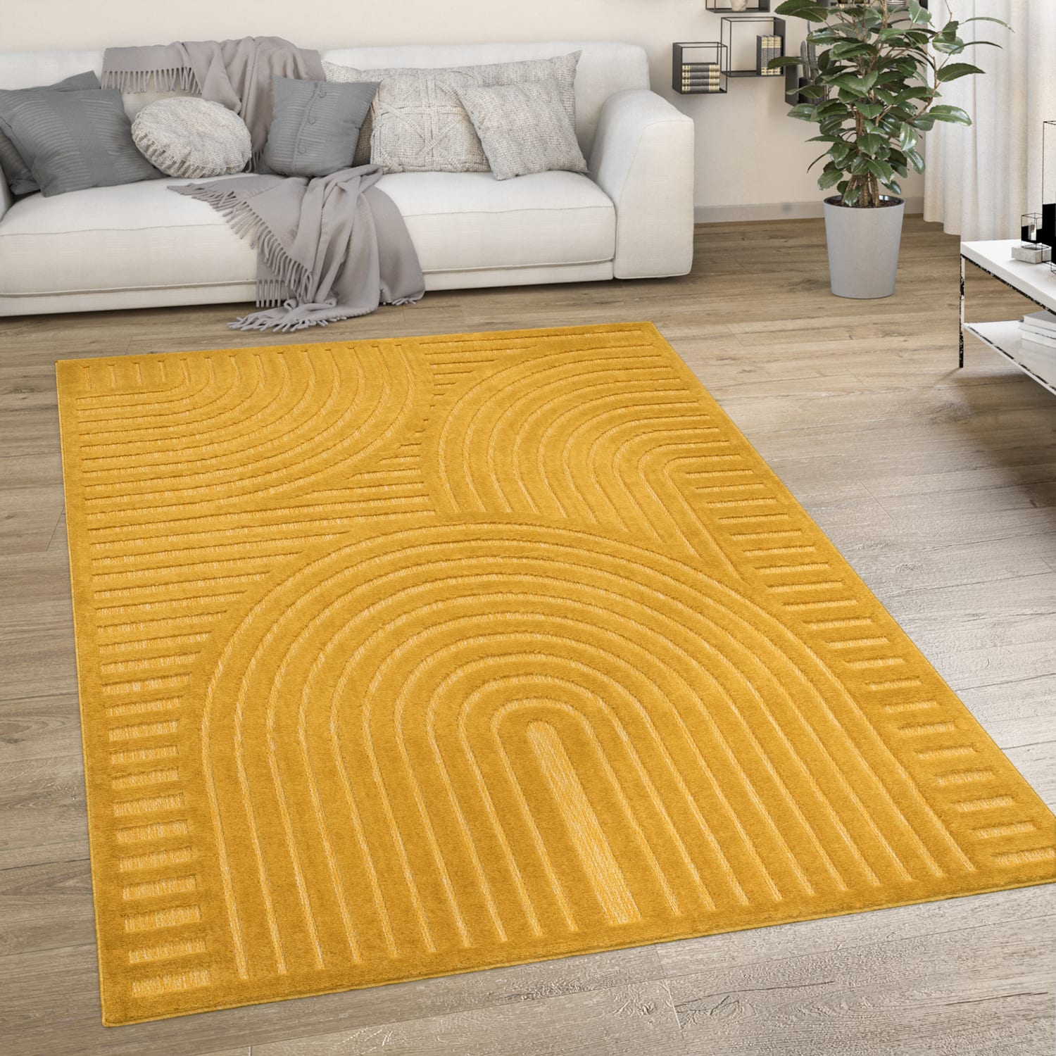 In- & Outdoor-Teppich Livorno Gelb