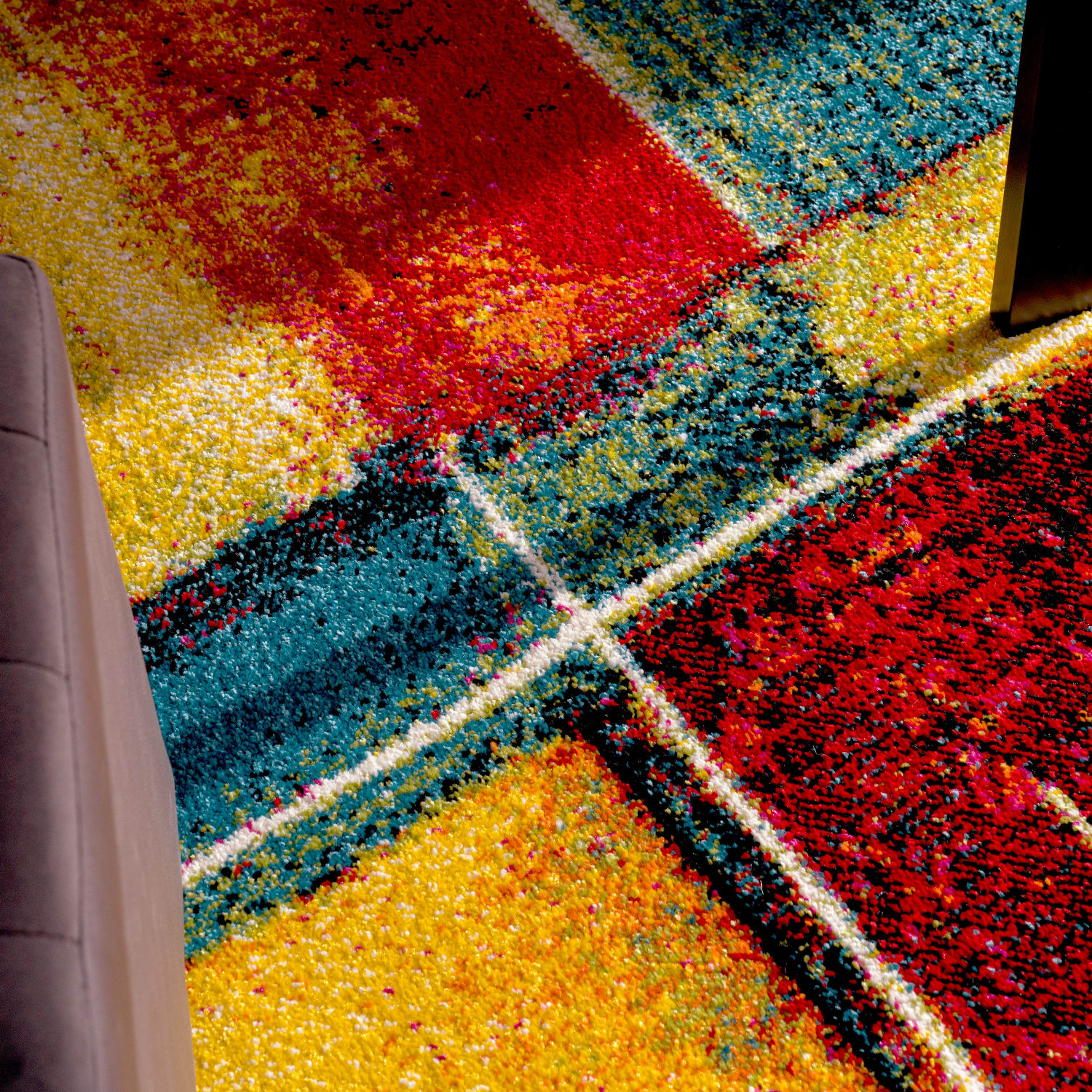 Teppich Canvas Mehrfarbig