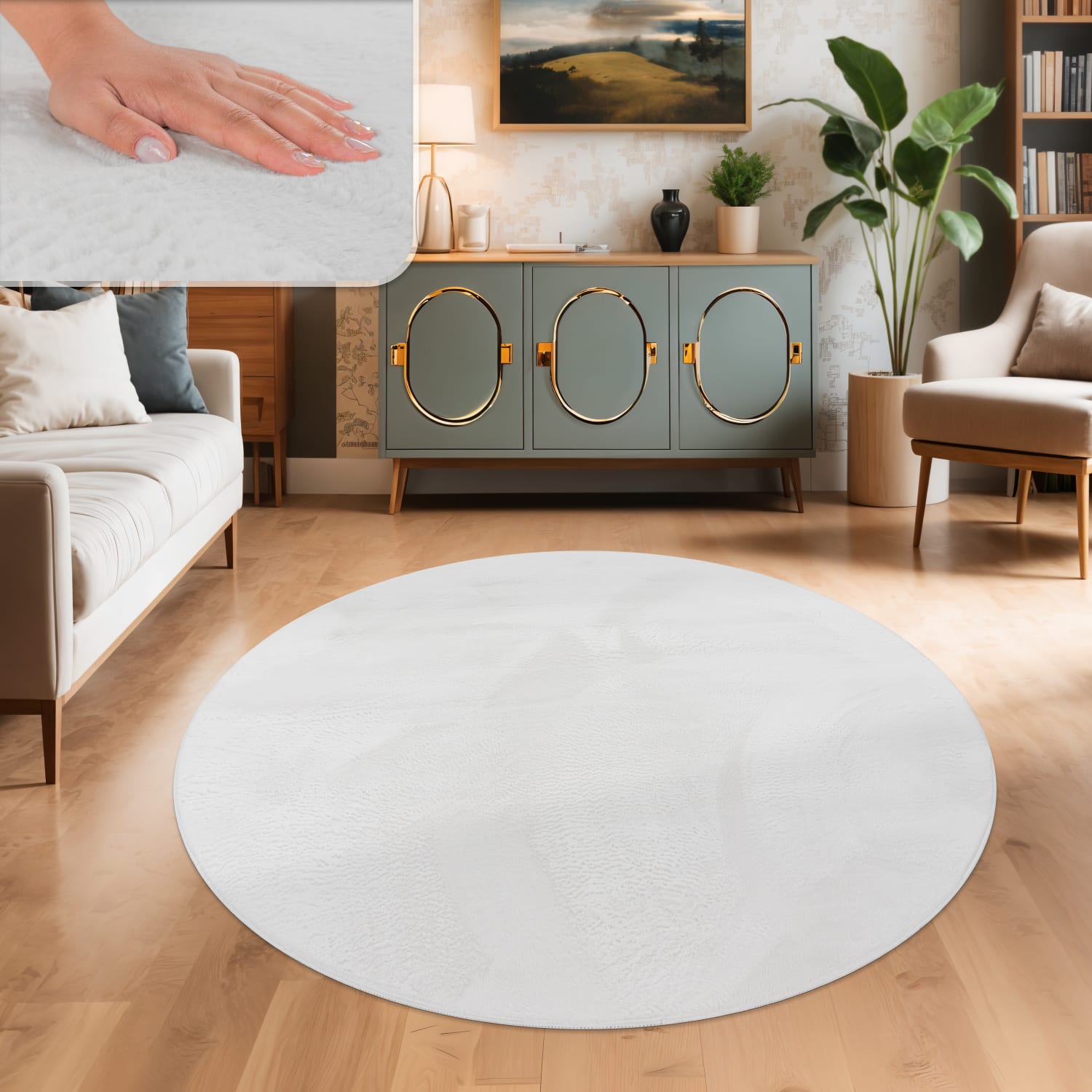 Flauschteppich Soft Weiß