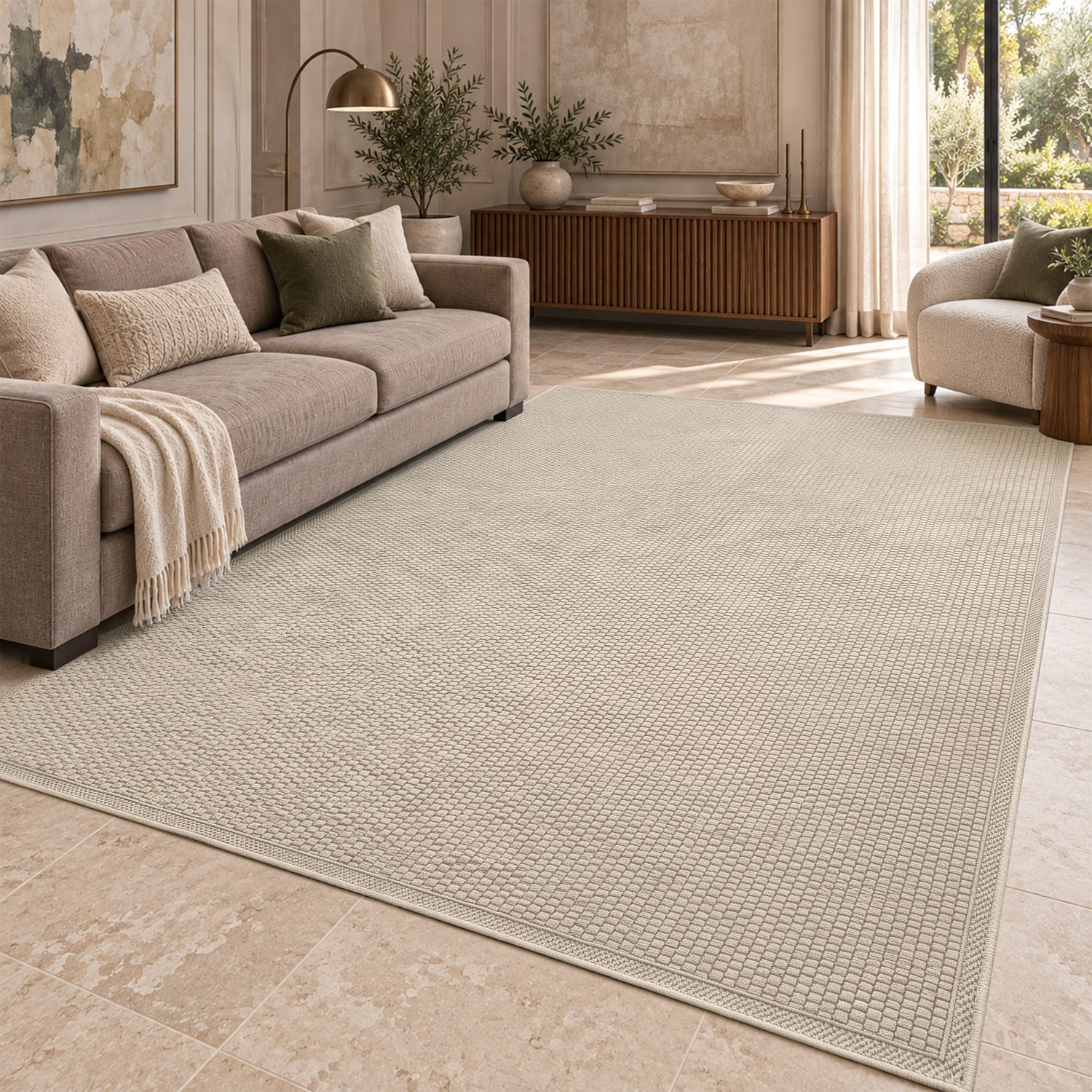 In- & outdoor-teppich Timber | Beige | 80x200 cm