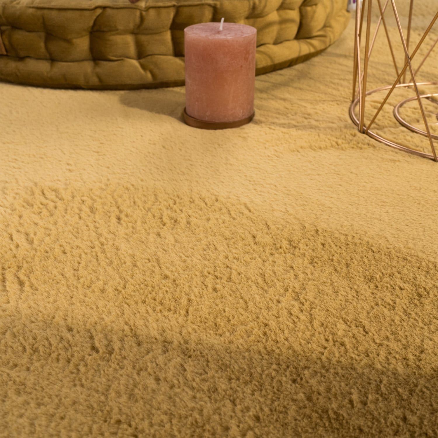 Flauschteppich Soft Gelb