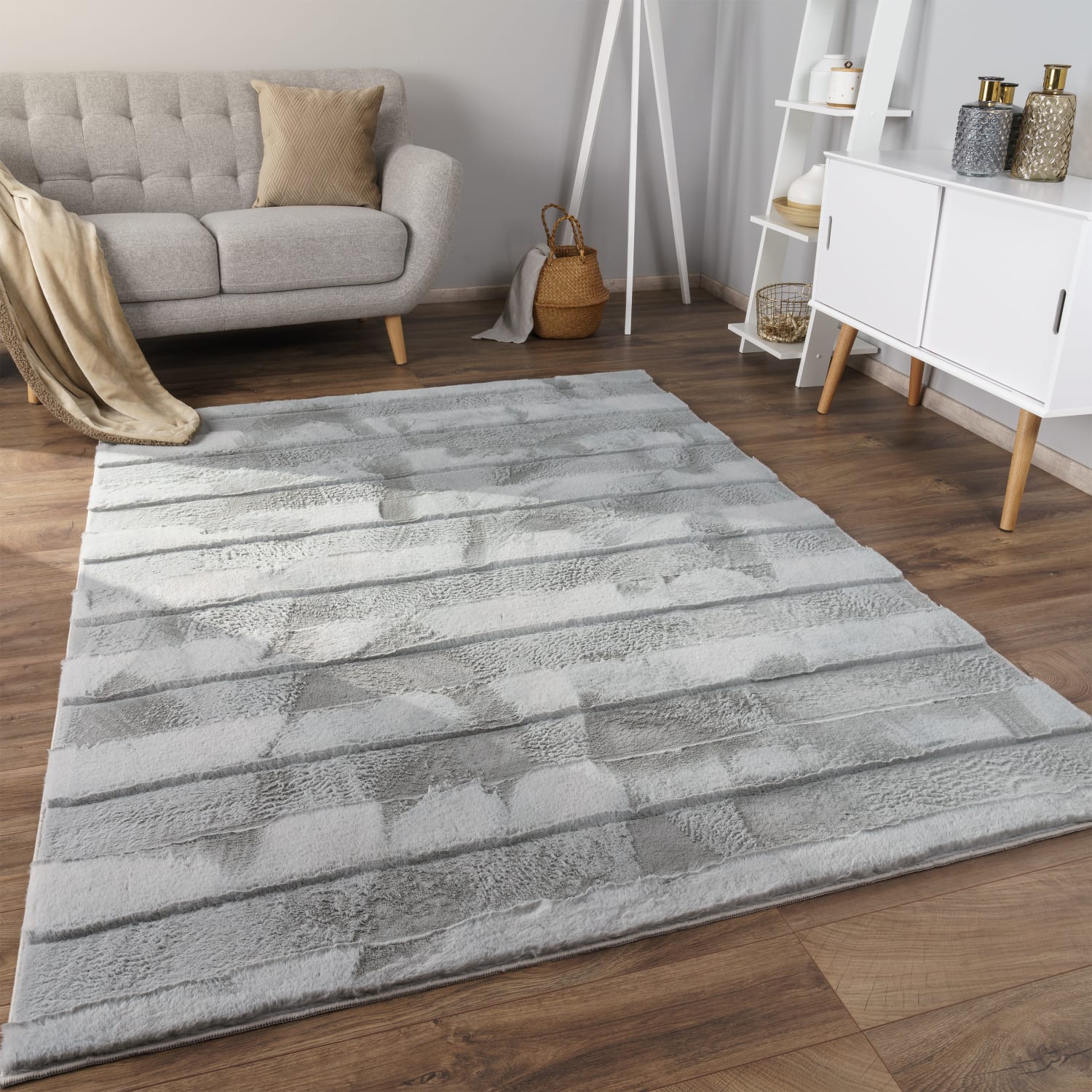 Fell-teppich Arnheim | Grau | 60x100 cm
