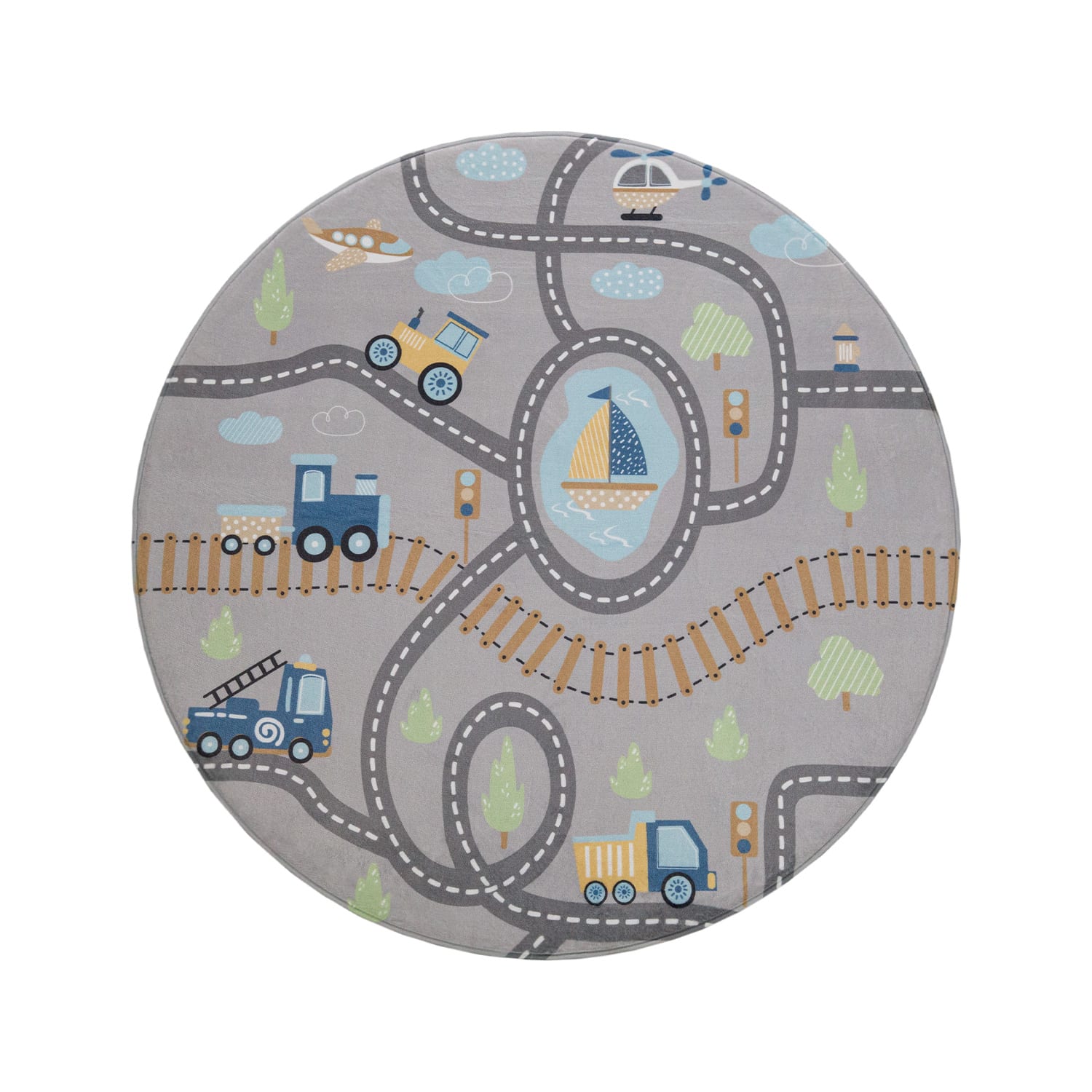 Kinderteppich waschbar Chicos Grau