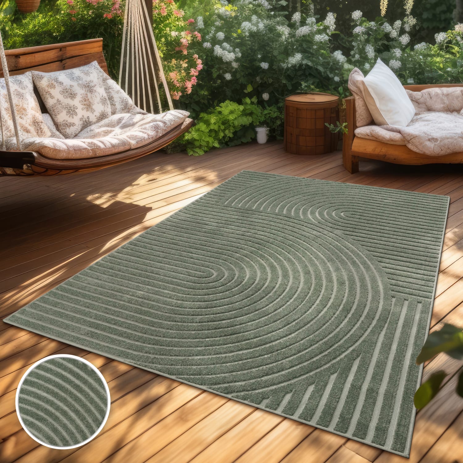 In- & Outdoor-Teppich Cotton Grün