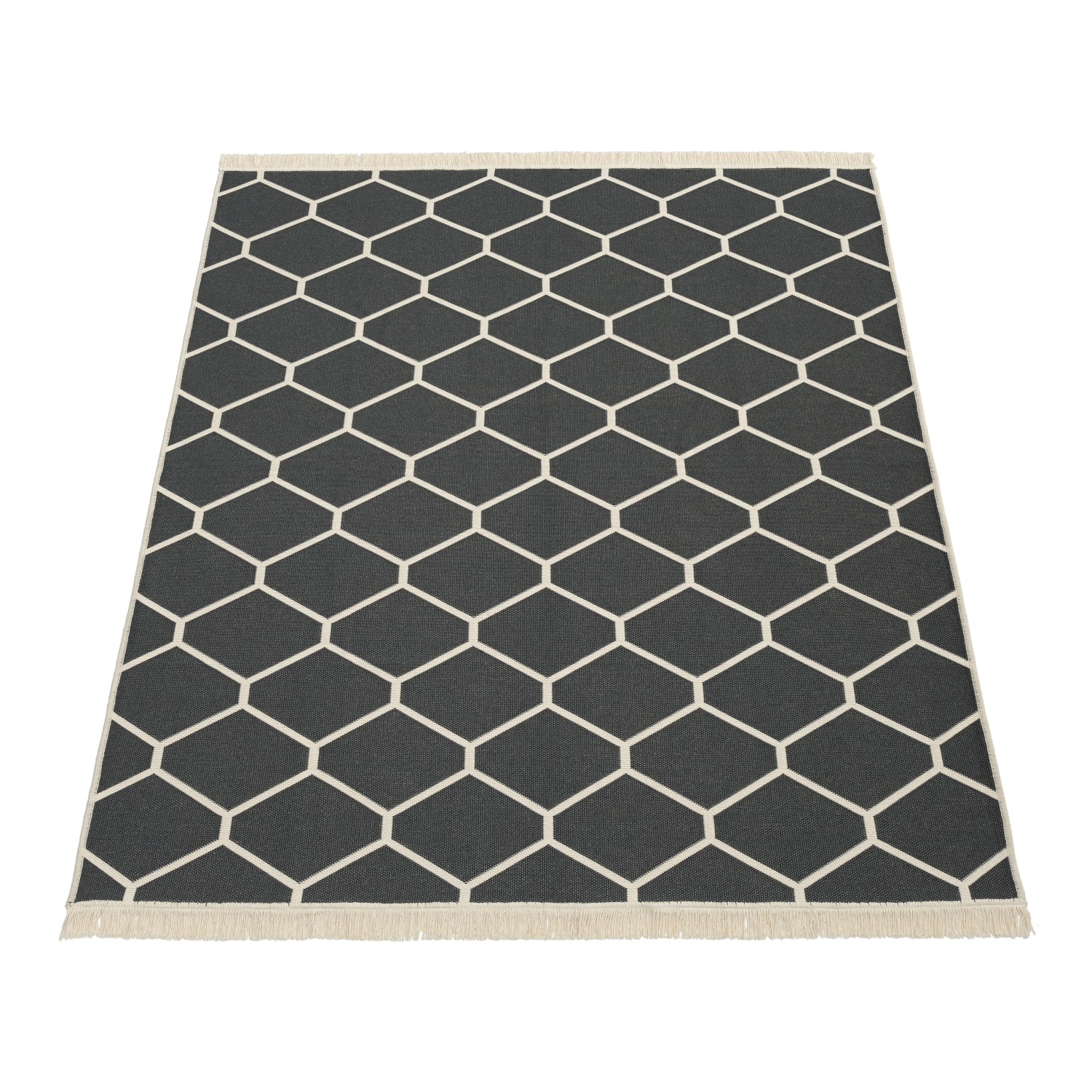 Wendbarer Teppich Skandi Kilim Anthrazit