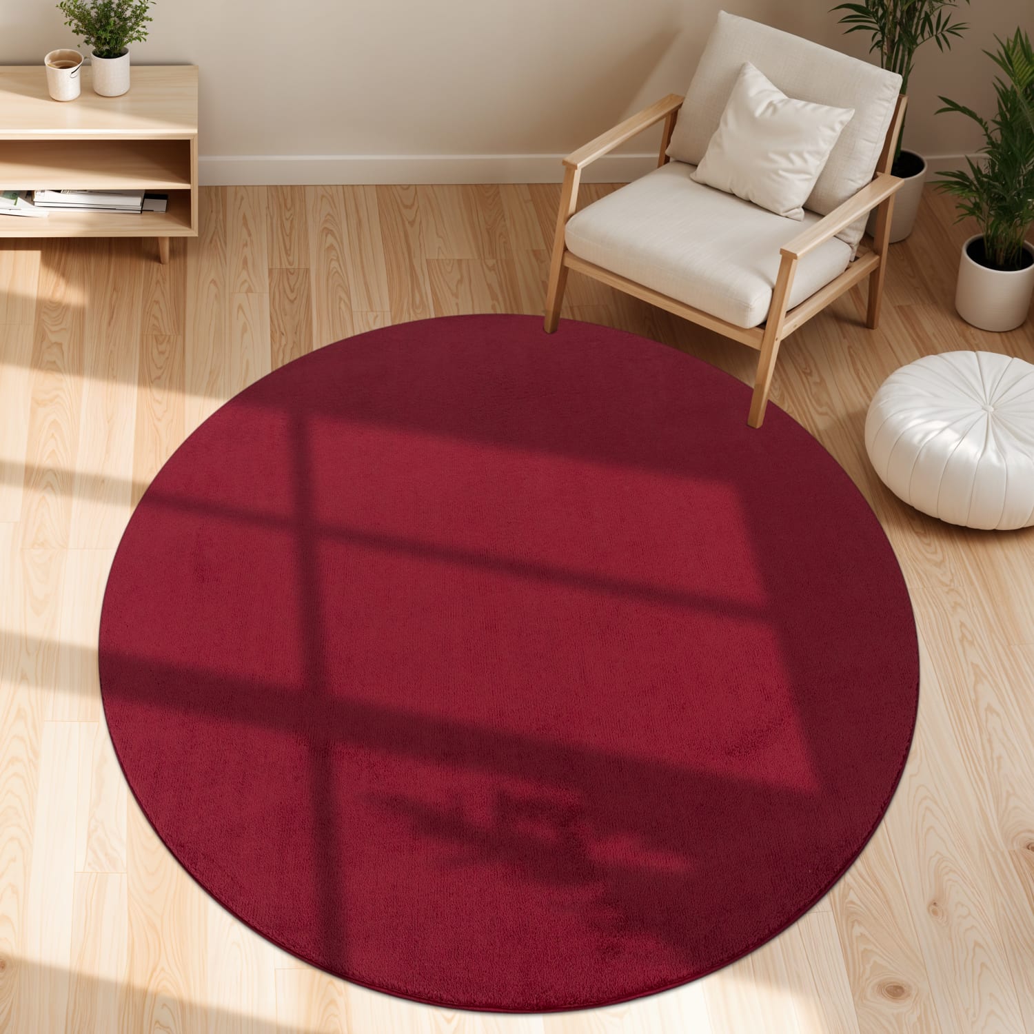 Teppich Cadiz | Rot | 120 cm rund