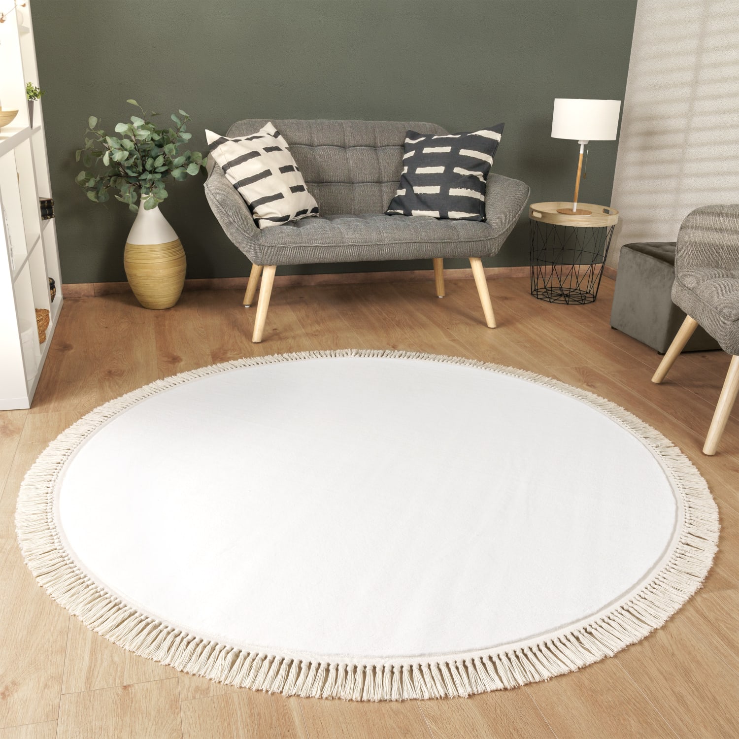 Teppich waschbar Swindon Creme