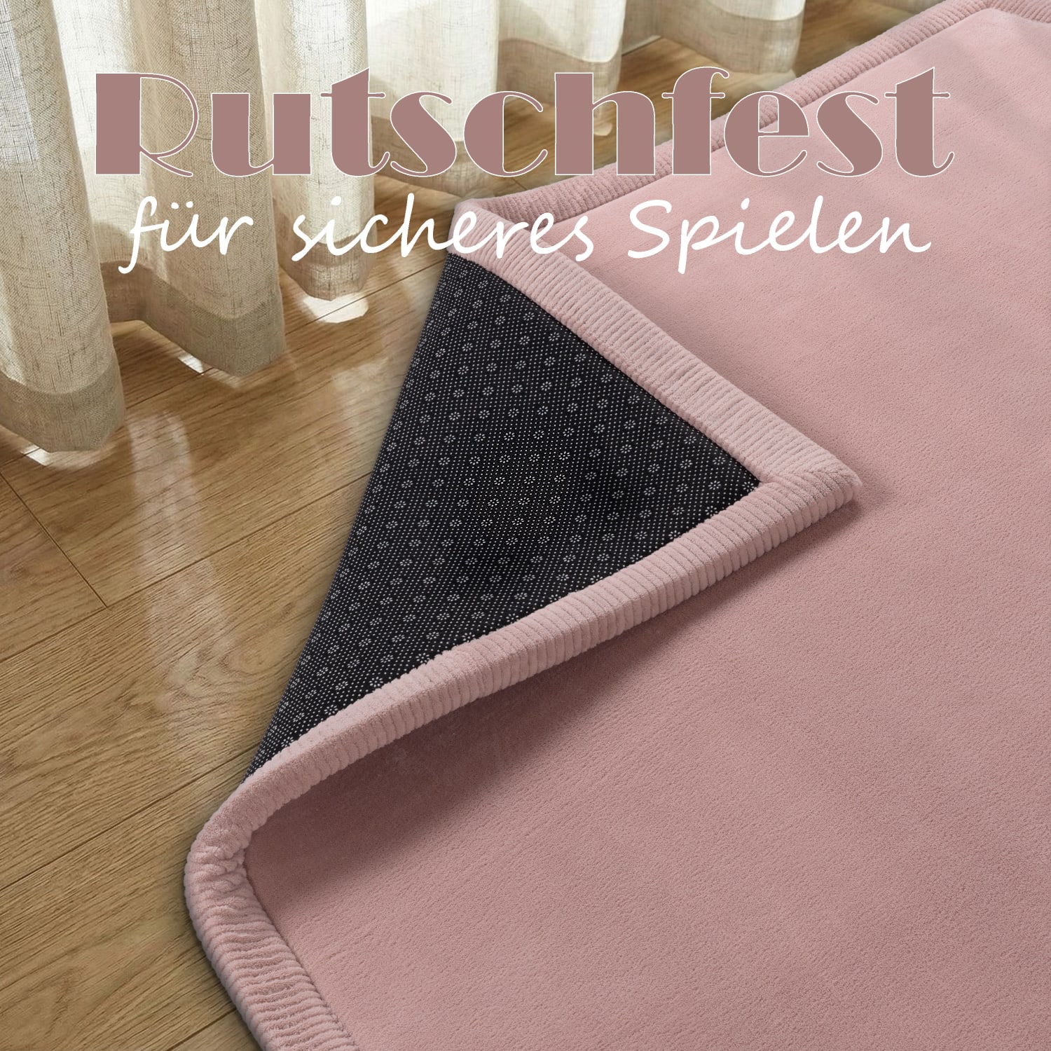 Kinderteppich waschbar Tatami Pink
