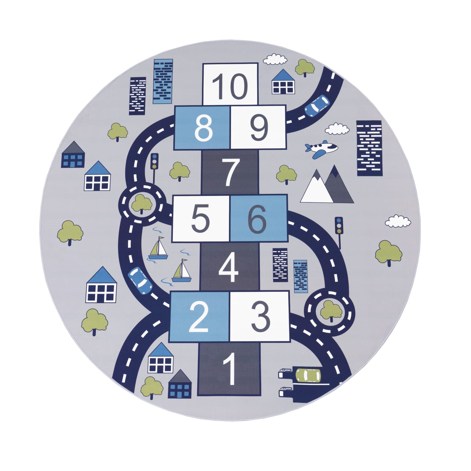 Kinder-Teppich Bino Grau