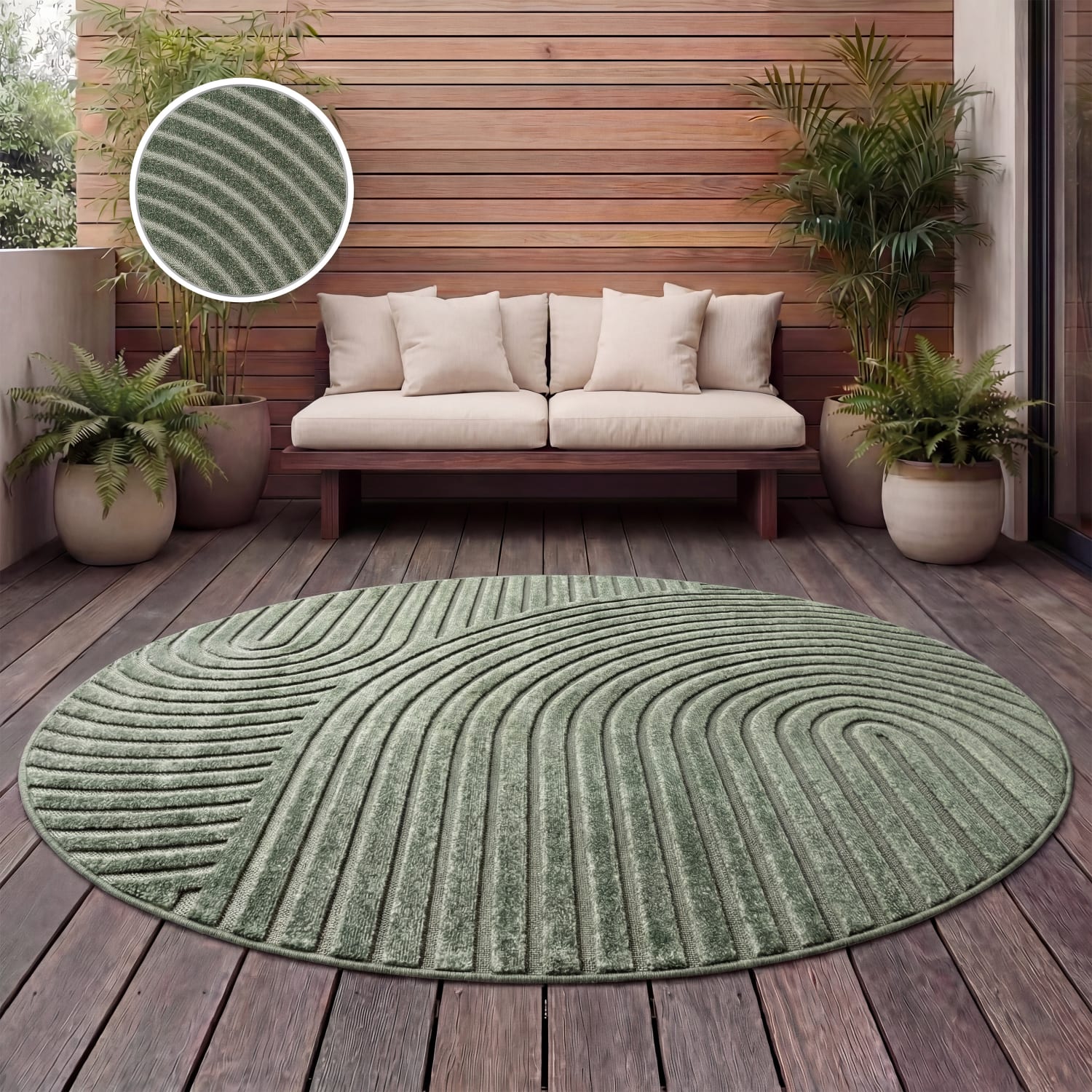 In- & Outdoor-Teppich Cotton Grün