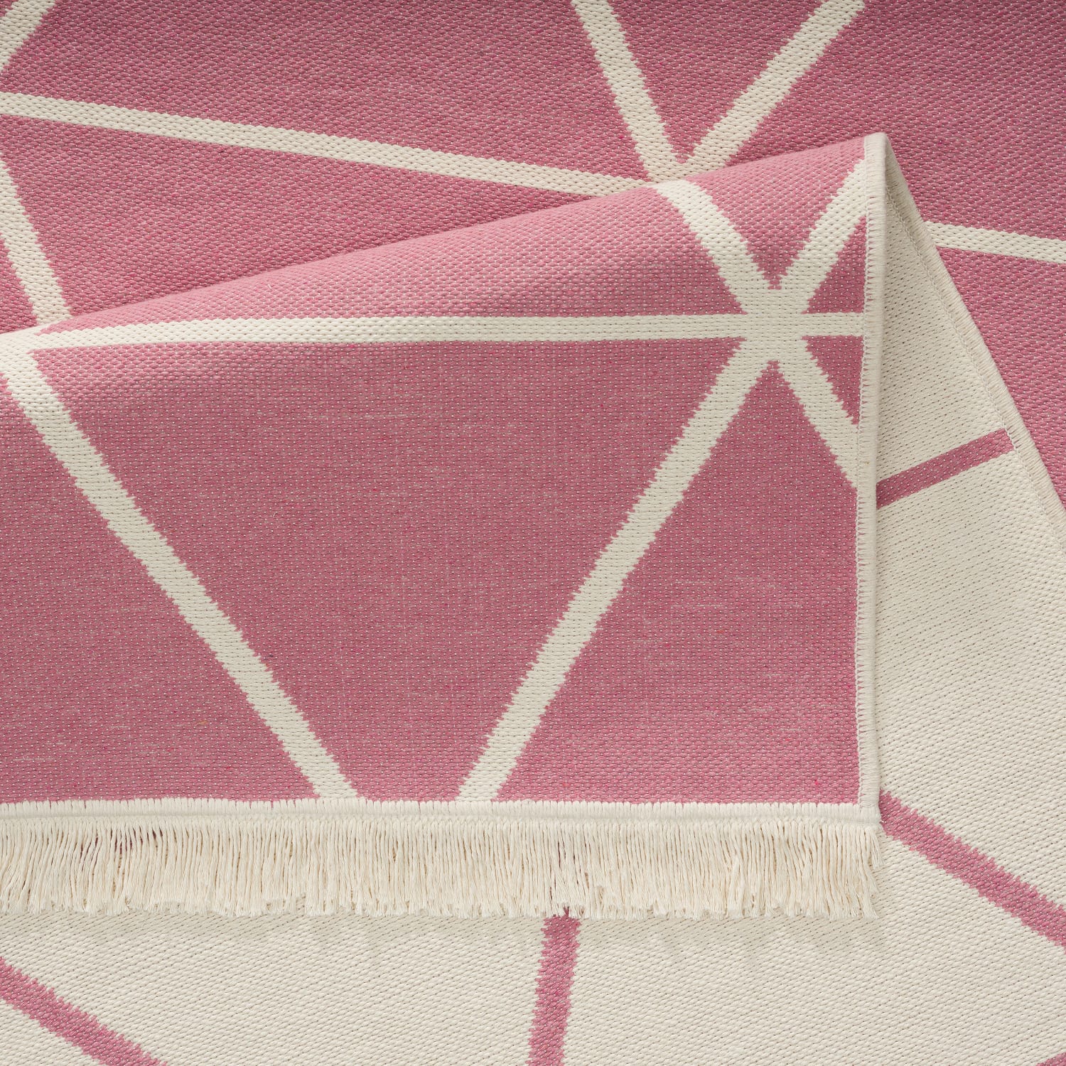 Wendbarer Teppich Skandi Kilim Pink