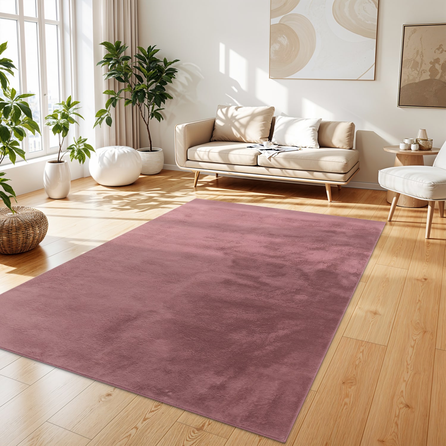 Flauschteppich Soft Beerenfarben