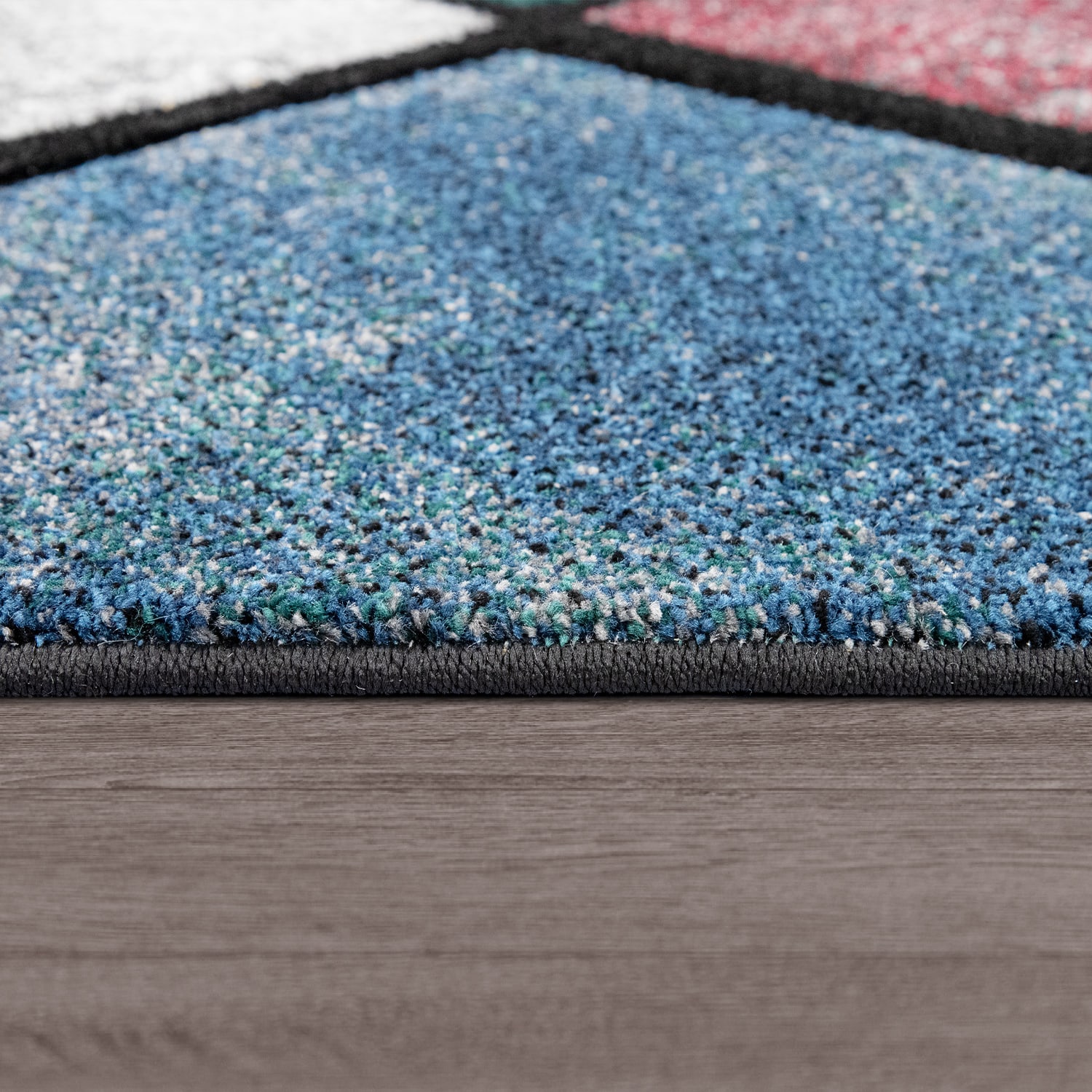 Moderner-Teppich Smaragd Mehrfarbig