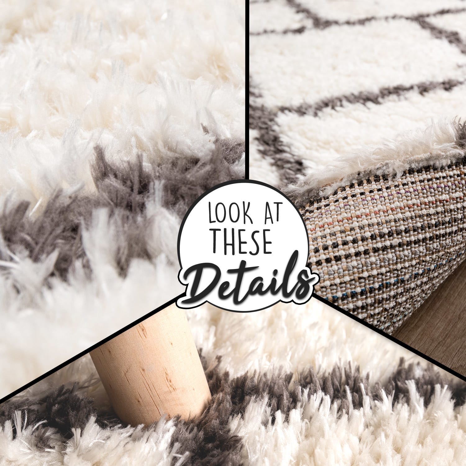 Hochflorteppich Maghreb Creme