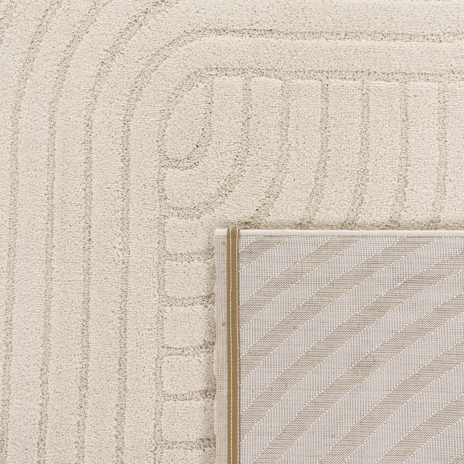 Moderner-Teppich Aura Creme