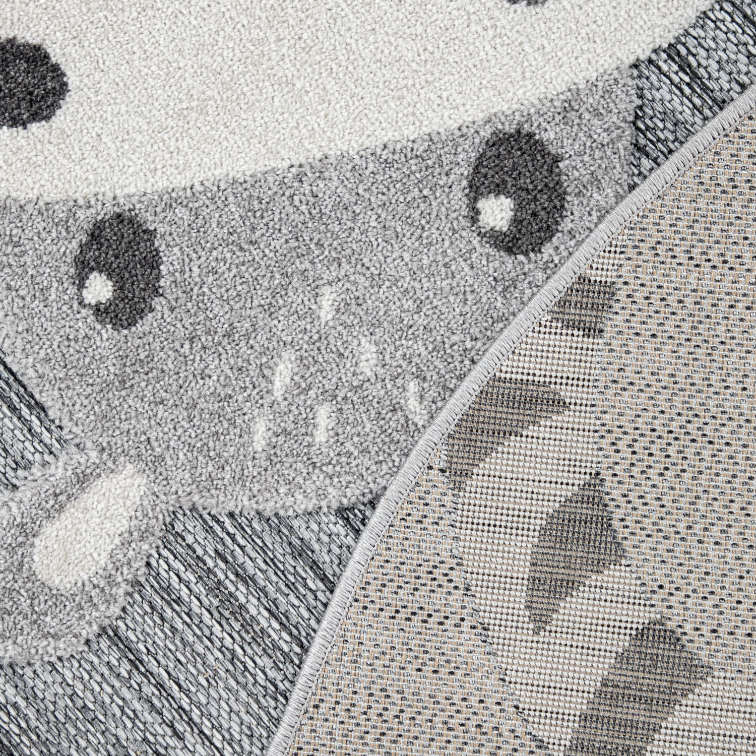 Kinderteppich In- & Outdoor Tweet Grau