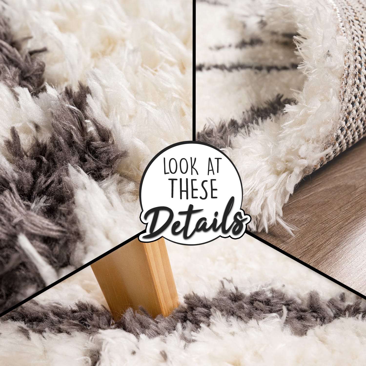 Hochflorteppich Maghreb Creme