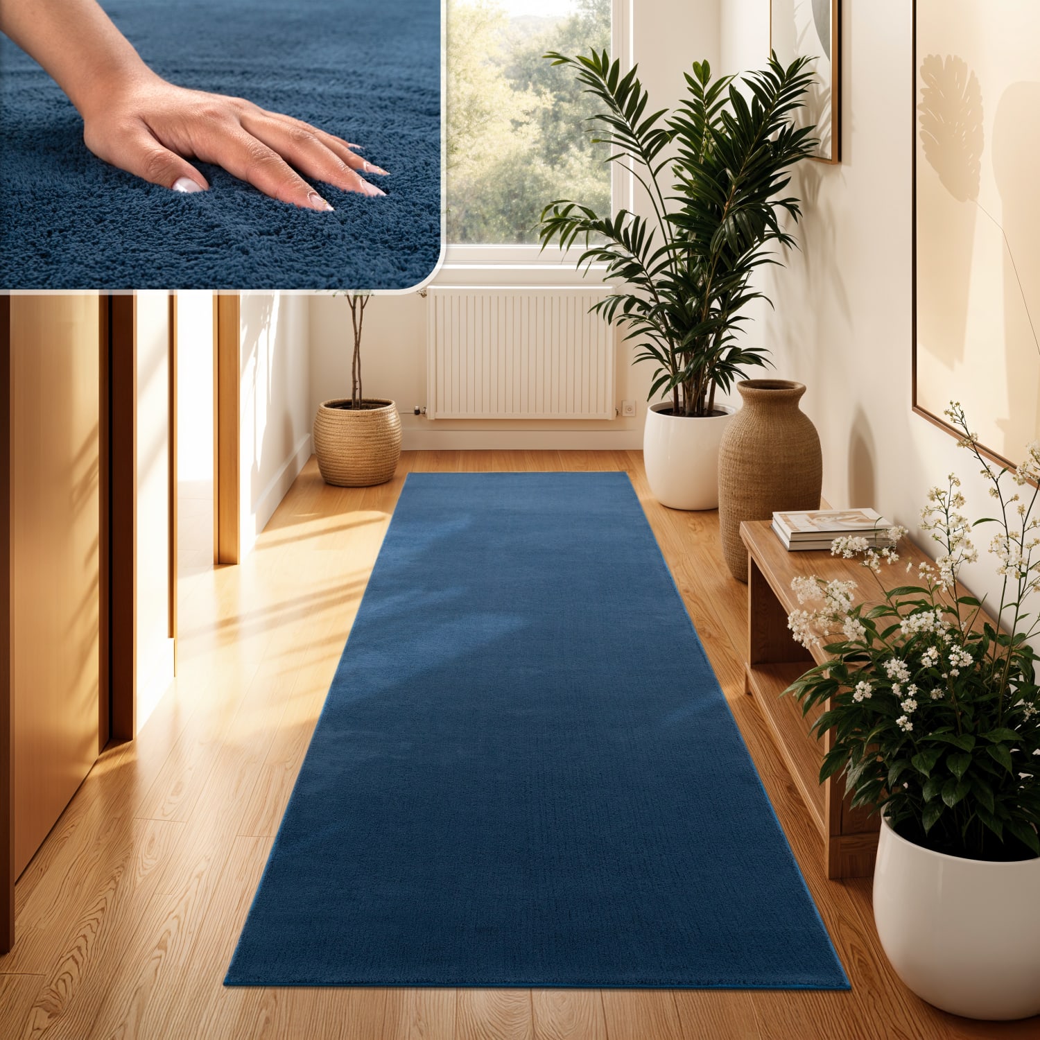 Teppich Cadiz Navy-Blau