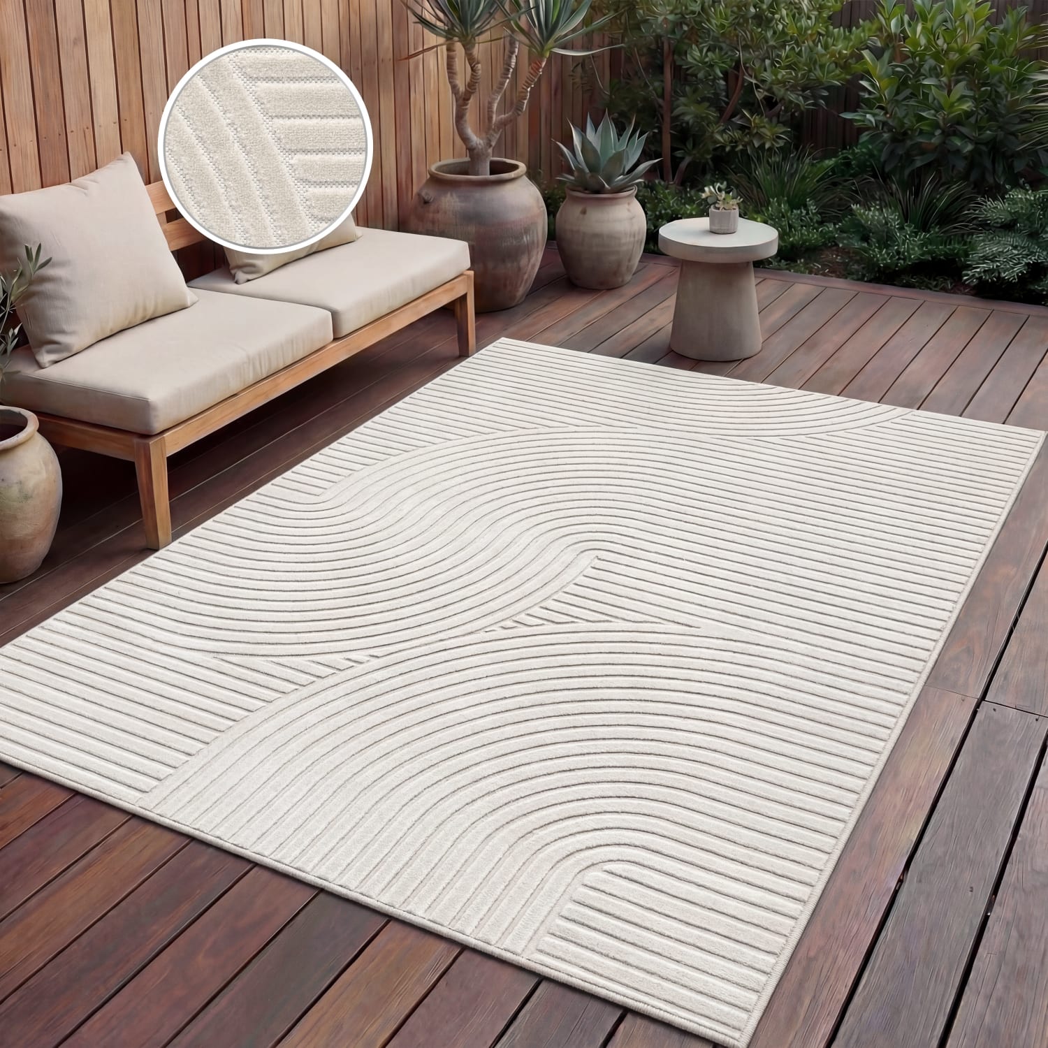 In- & Outdoor-Teppich Cotton Creme