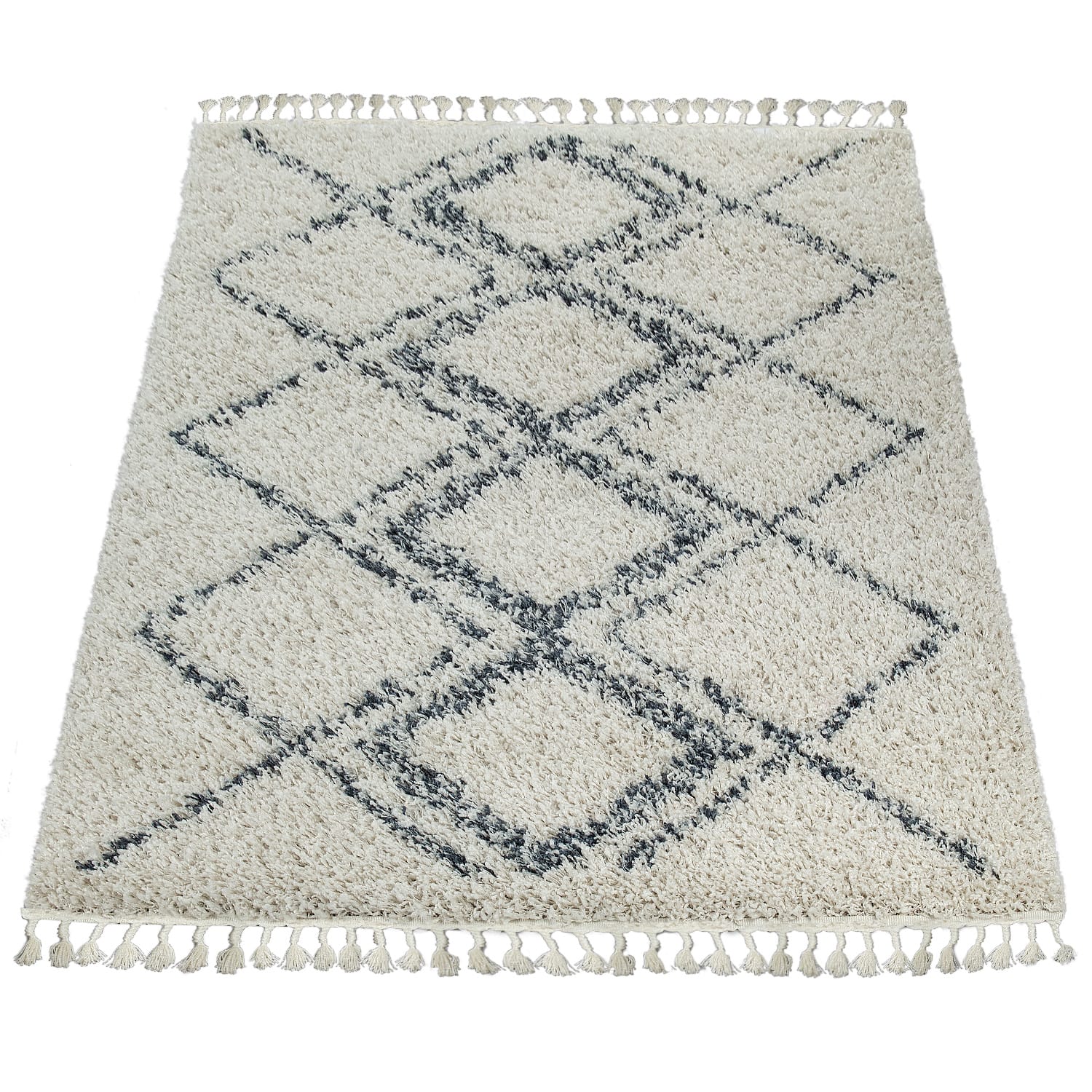 Hochflorteppich Nador Creme