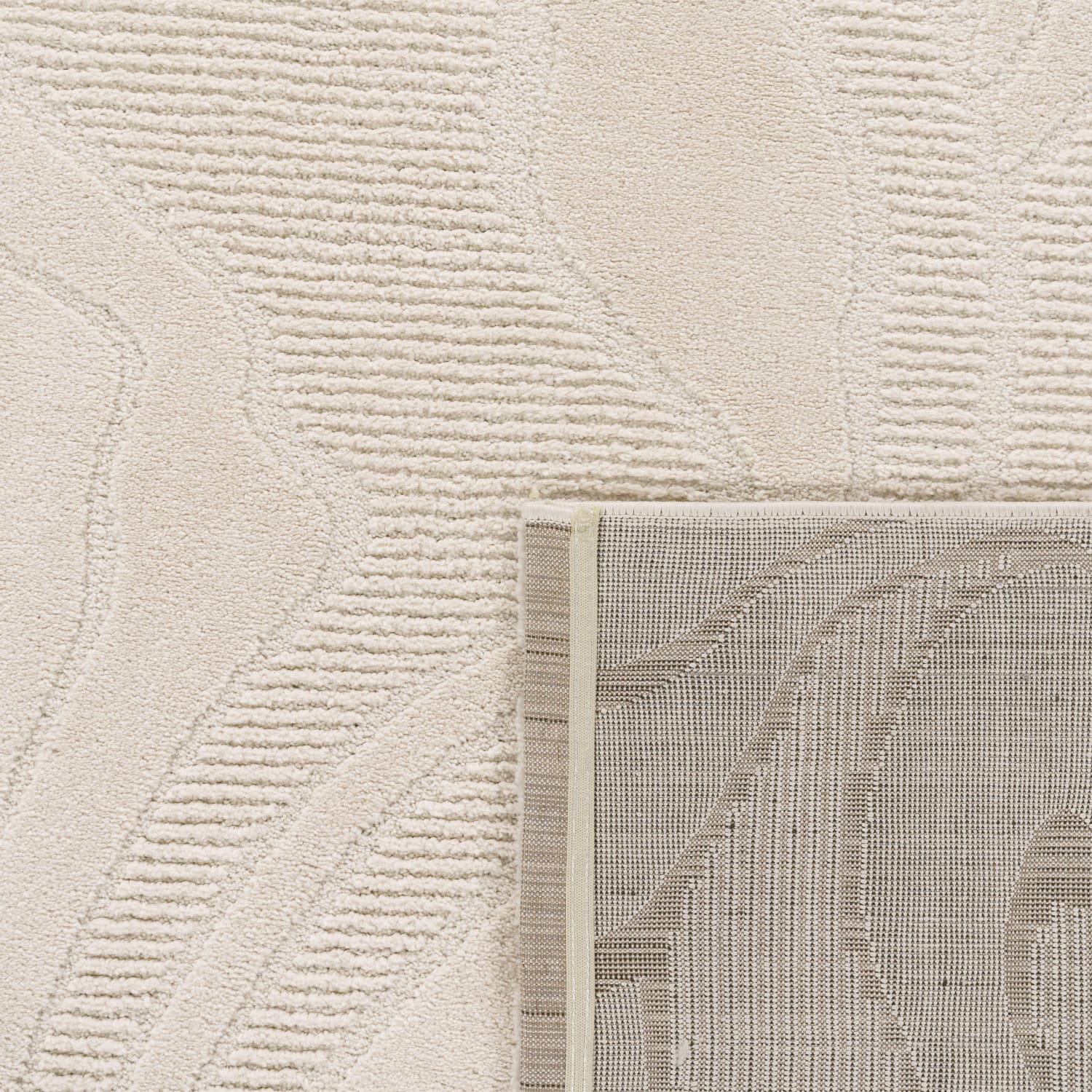 Moderner-Teppich Aura Creme