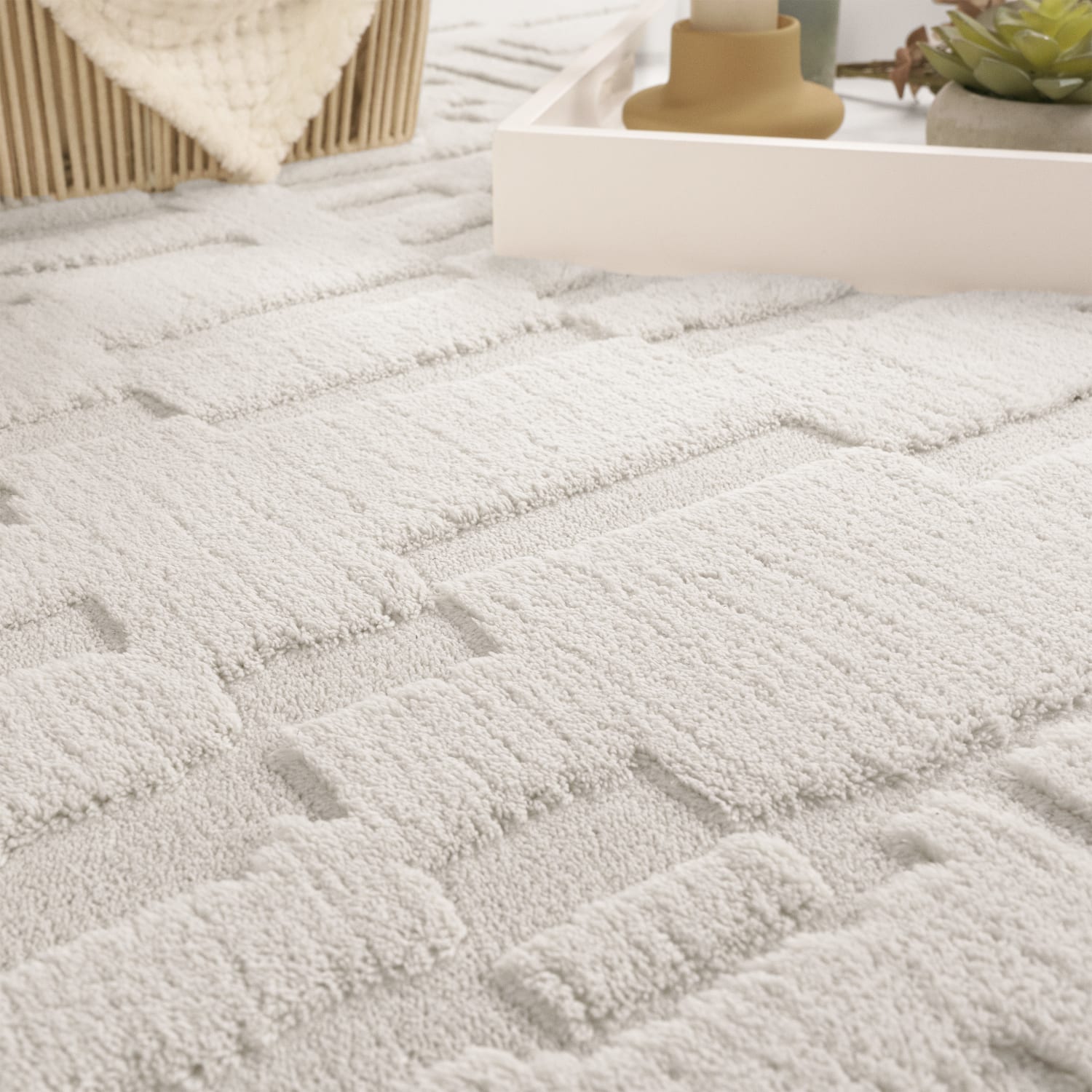 Moderner-Teppich Tokio Creme