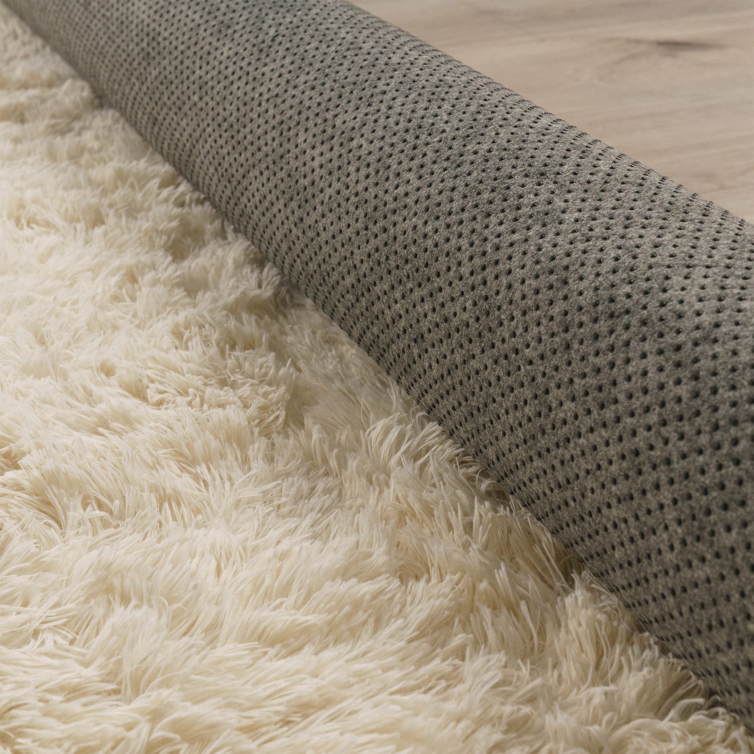 Hochflorteppich Silky Elfenbein