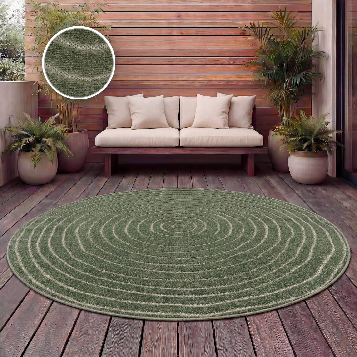 In- & Outdoor-Teppich Cotton Grün