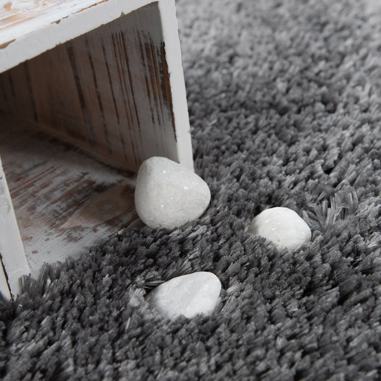 Hochflorteppich Ponto Grau