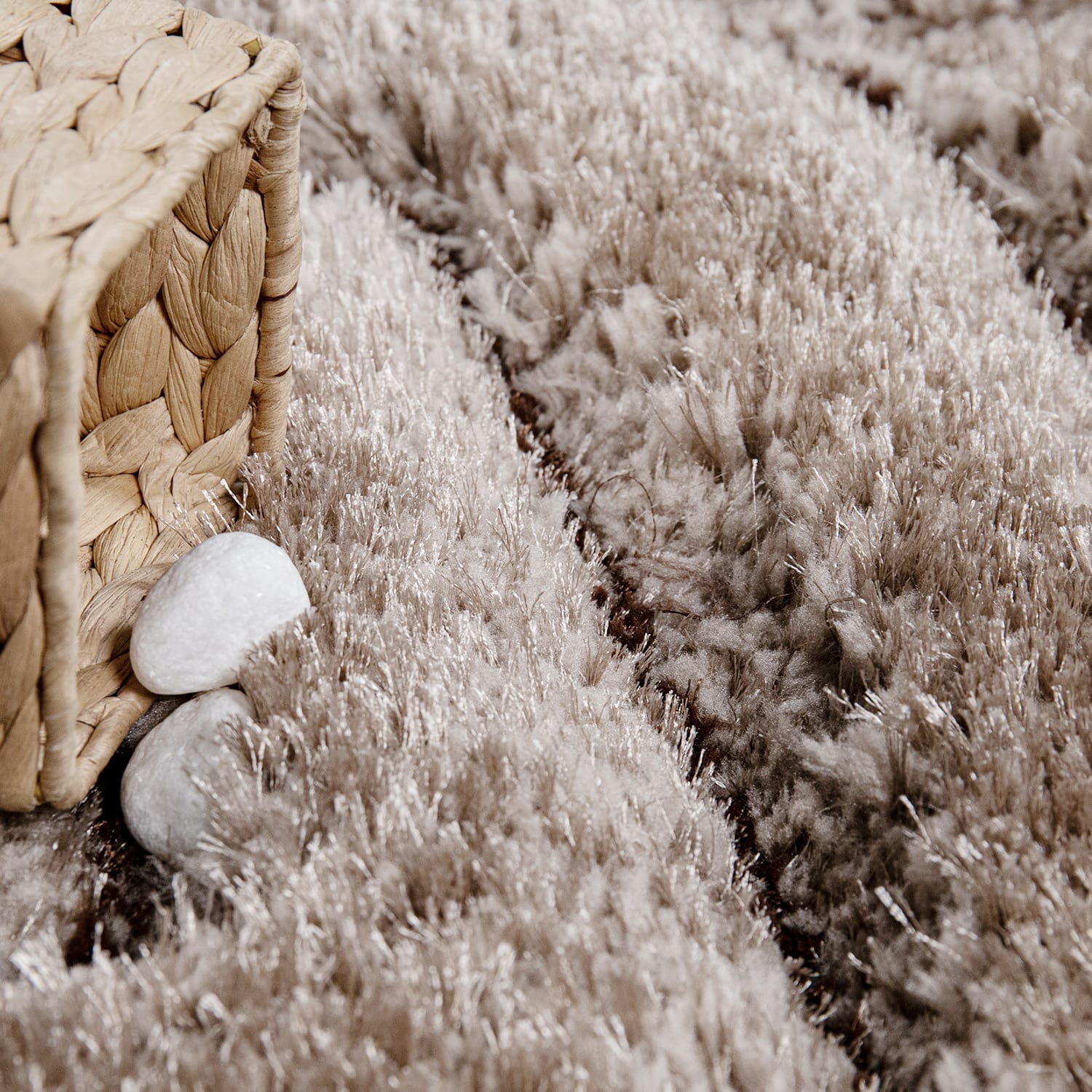 Hochflorteppich Palma Beige