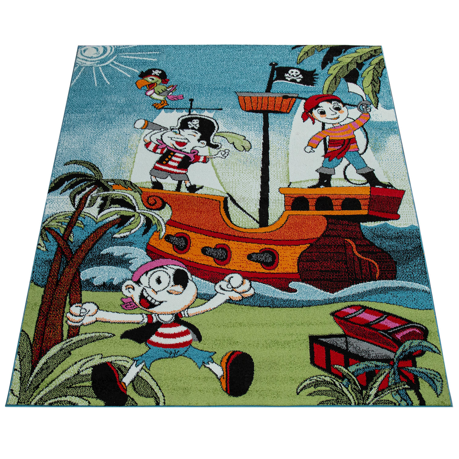 Kinder-Teppich Alma Türkis