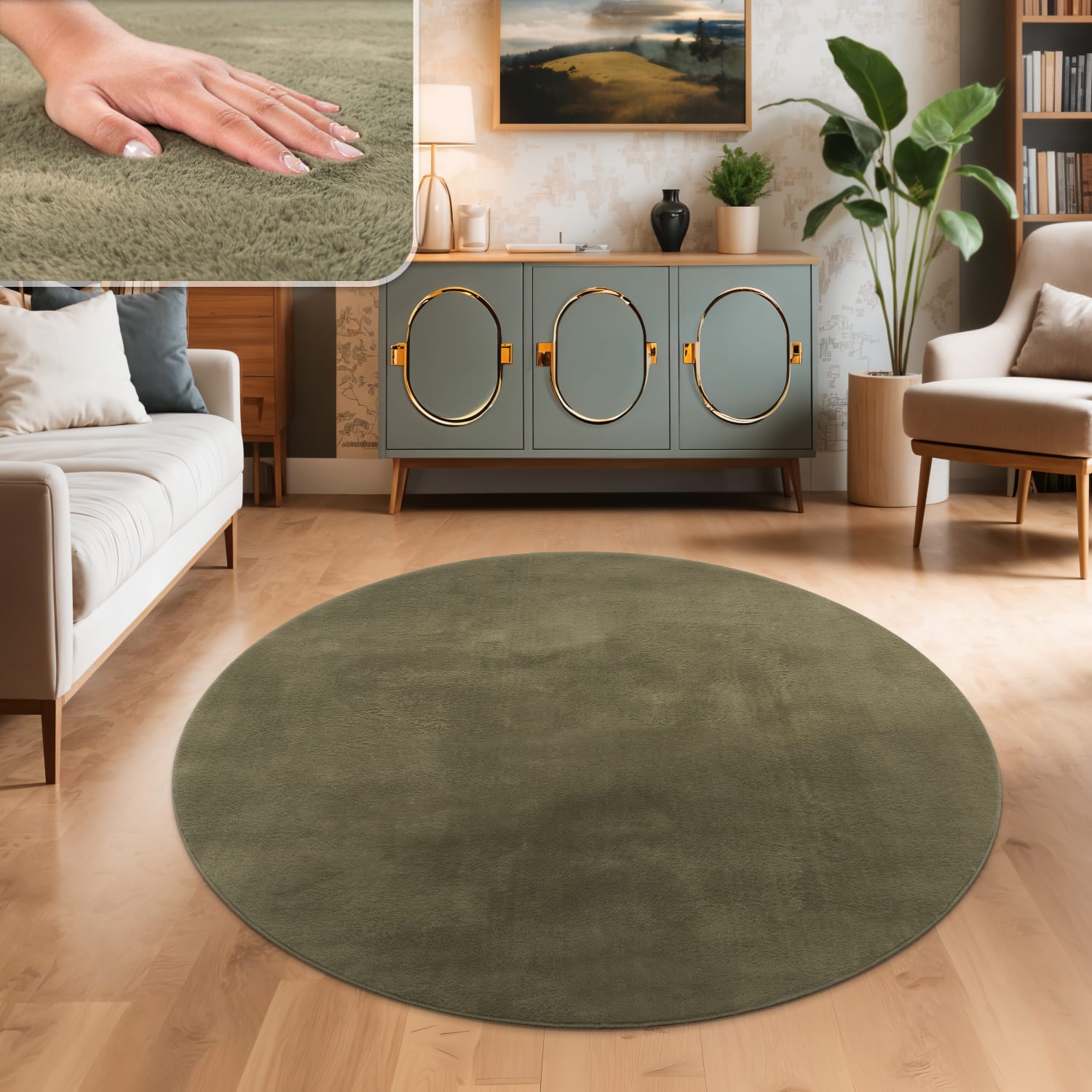 Flauschteppich Soft Grün