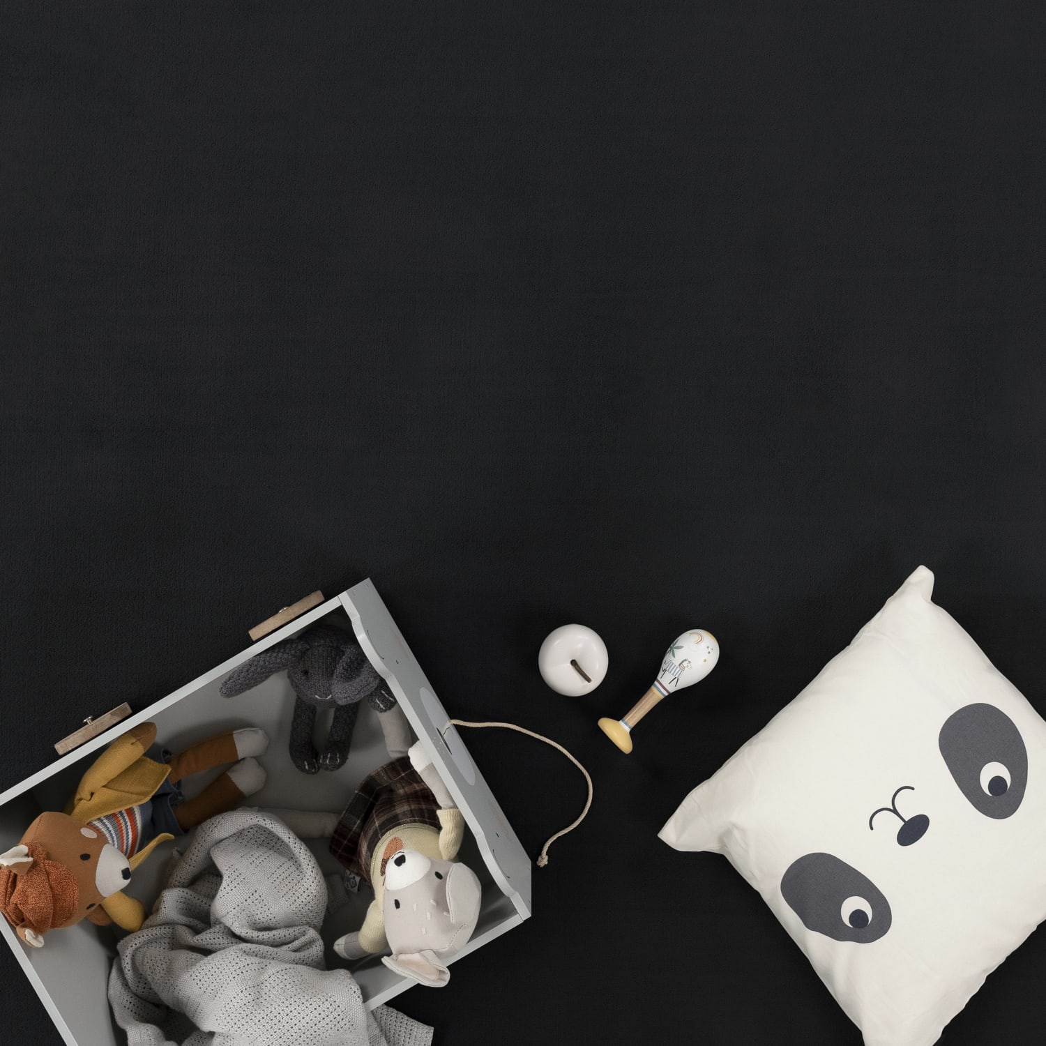 Kinderteppich waschbar Tatami Schwarz