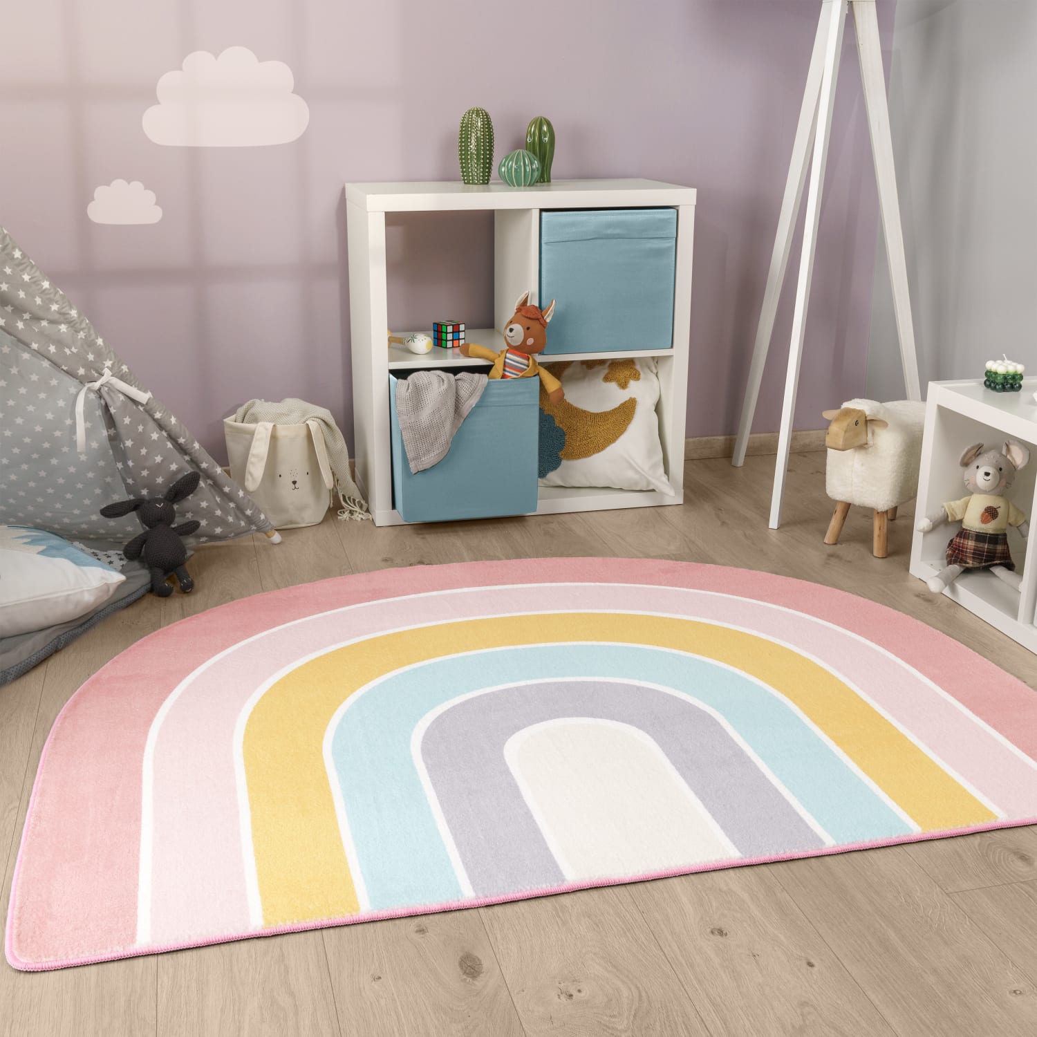 Kinderteppich waschbar Niloya Rosa