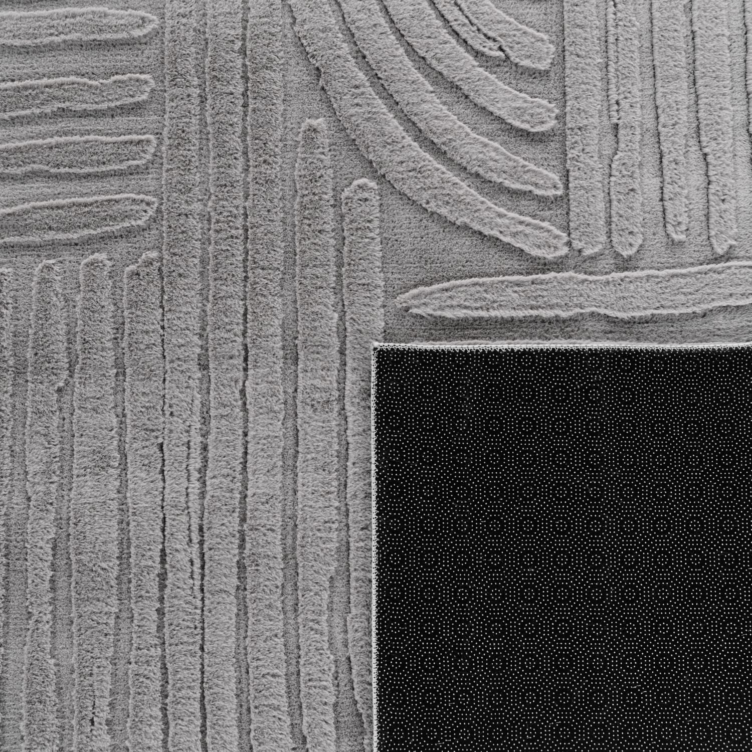 Fell-Teppich Lelystad Grau