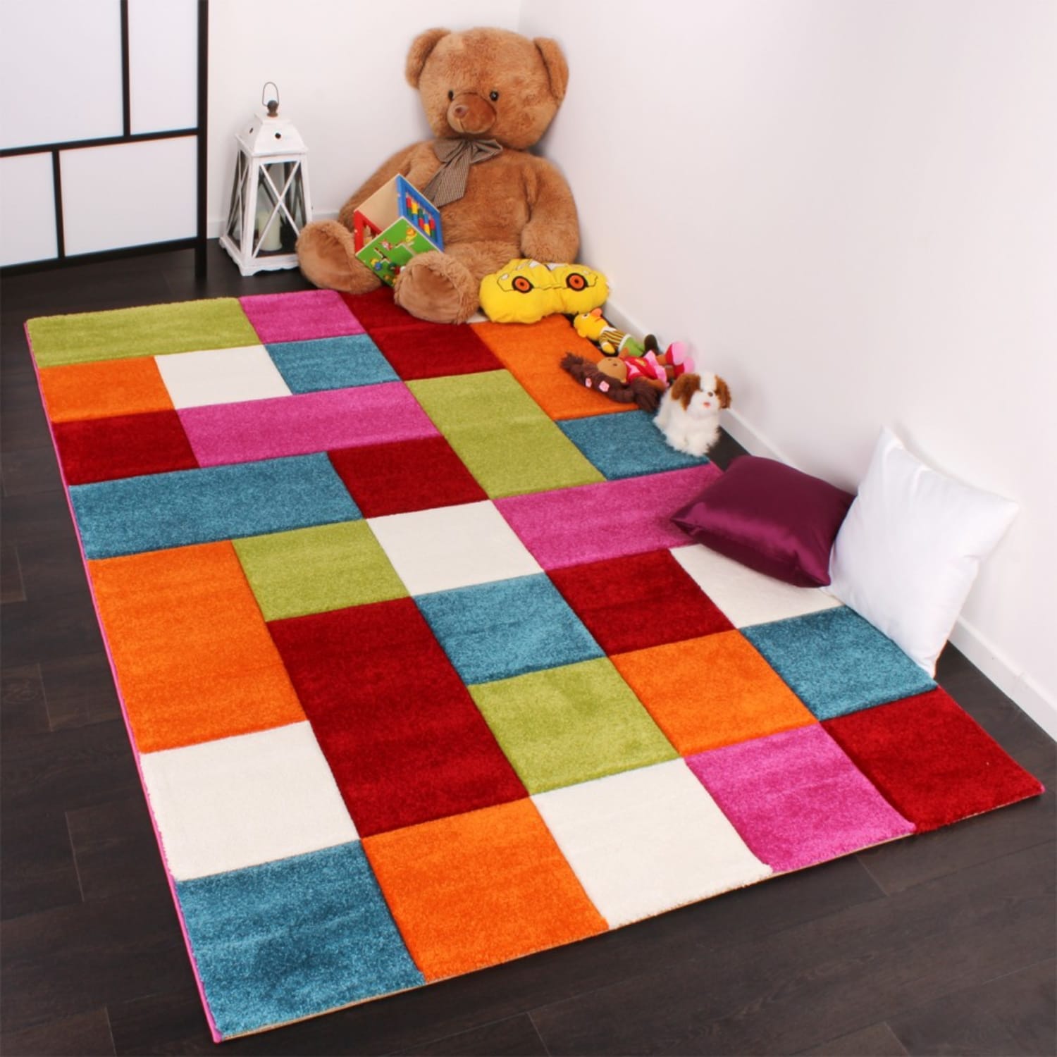 Moderner-Teppich Diamond Mehrfarbig