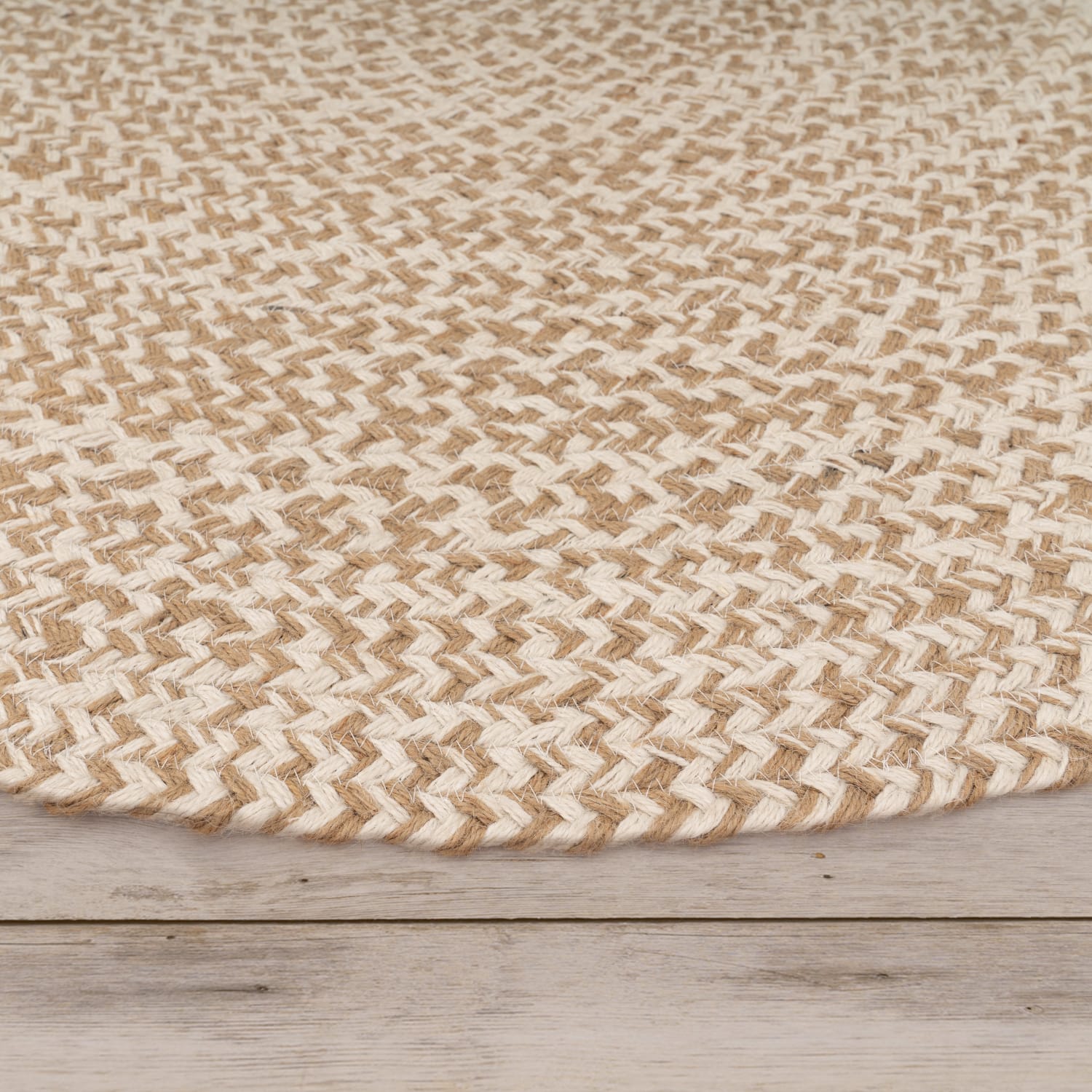 Baumwoll-Teppich Viborg Beige