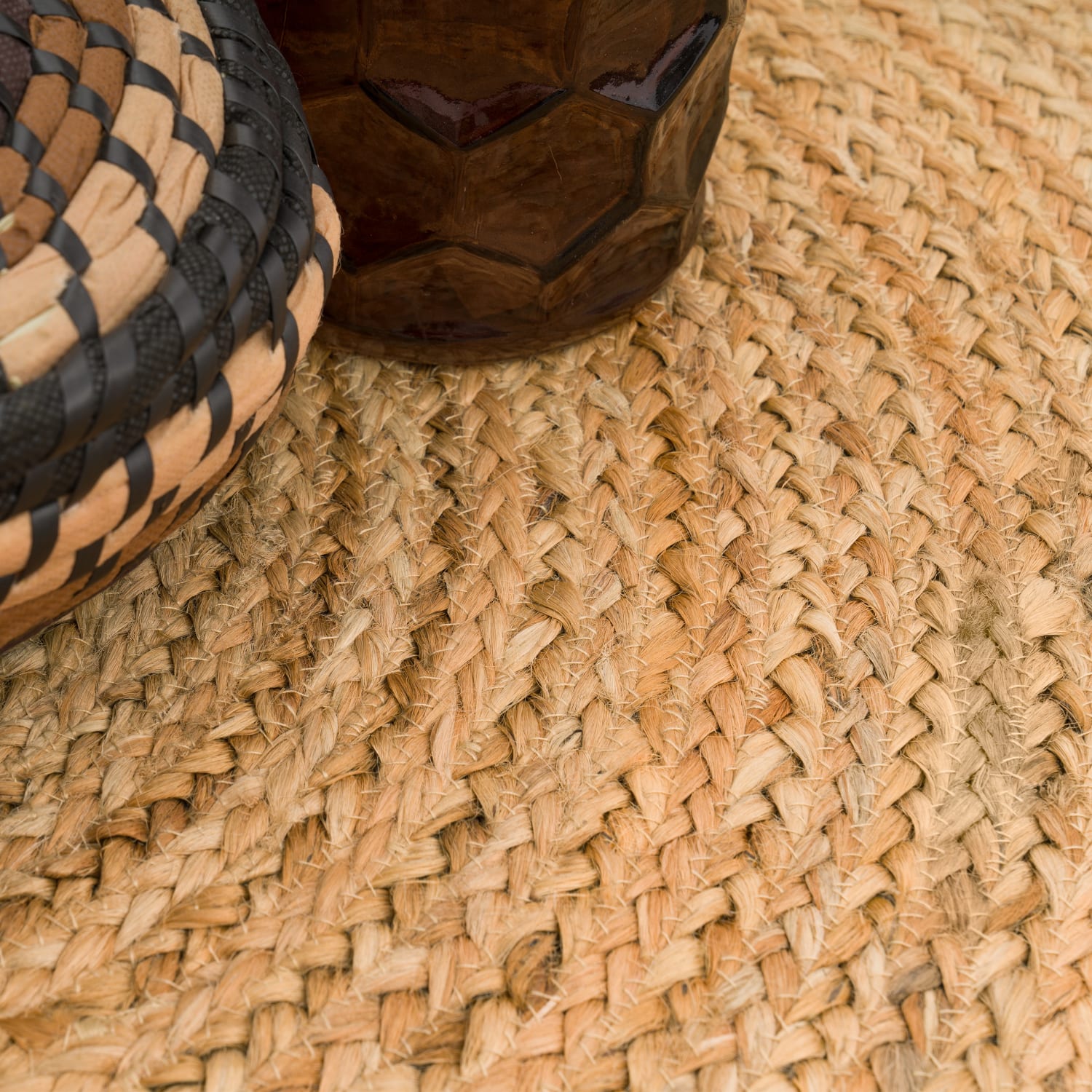 Juteteppich Viborg Schwarz