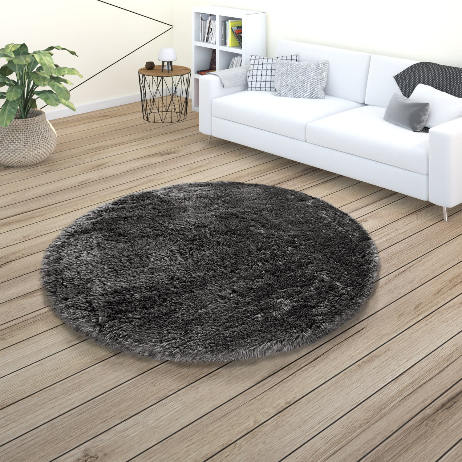 Hochflorteppich Akumal Anthrazit