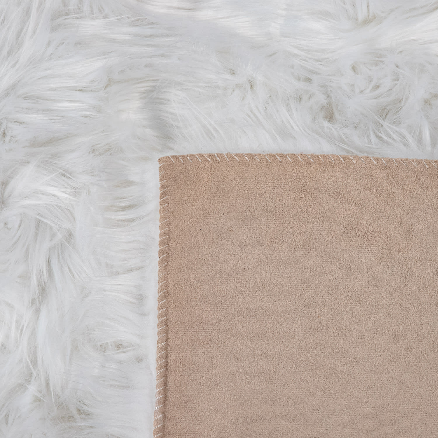 Hochflorteppich Playa Weiß