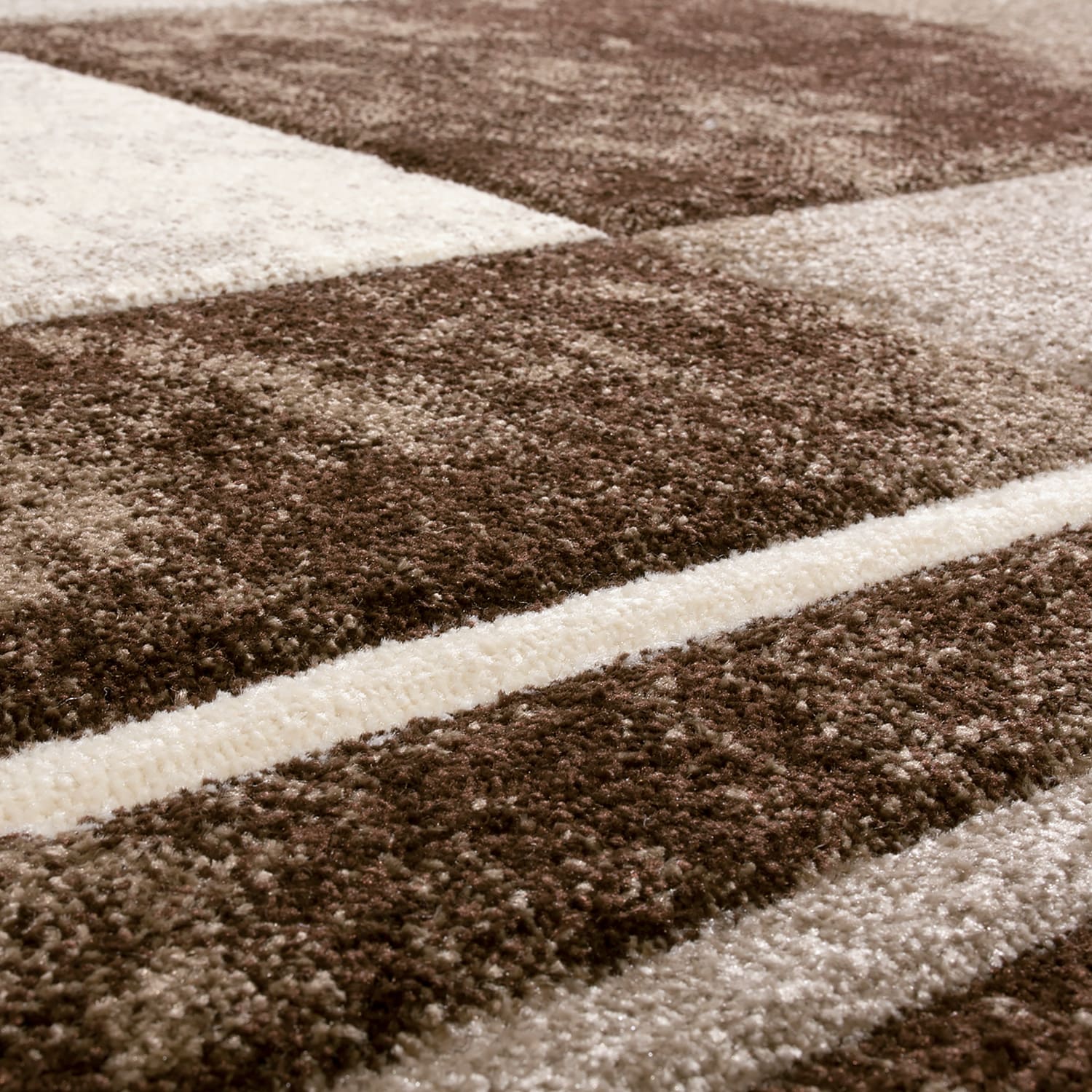 Moderner-Teppich Diamond Braun