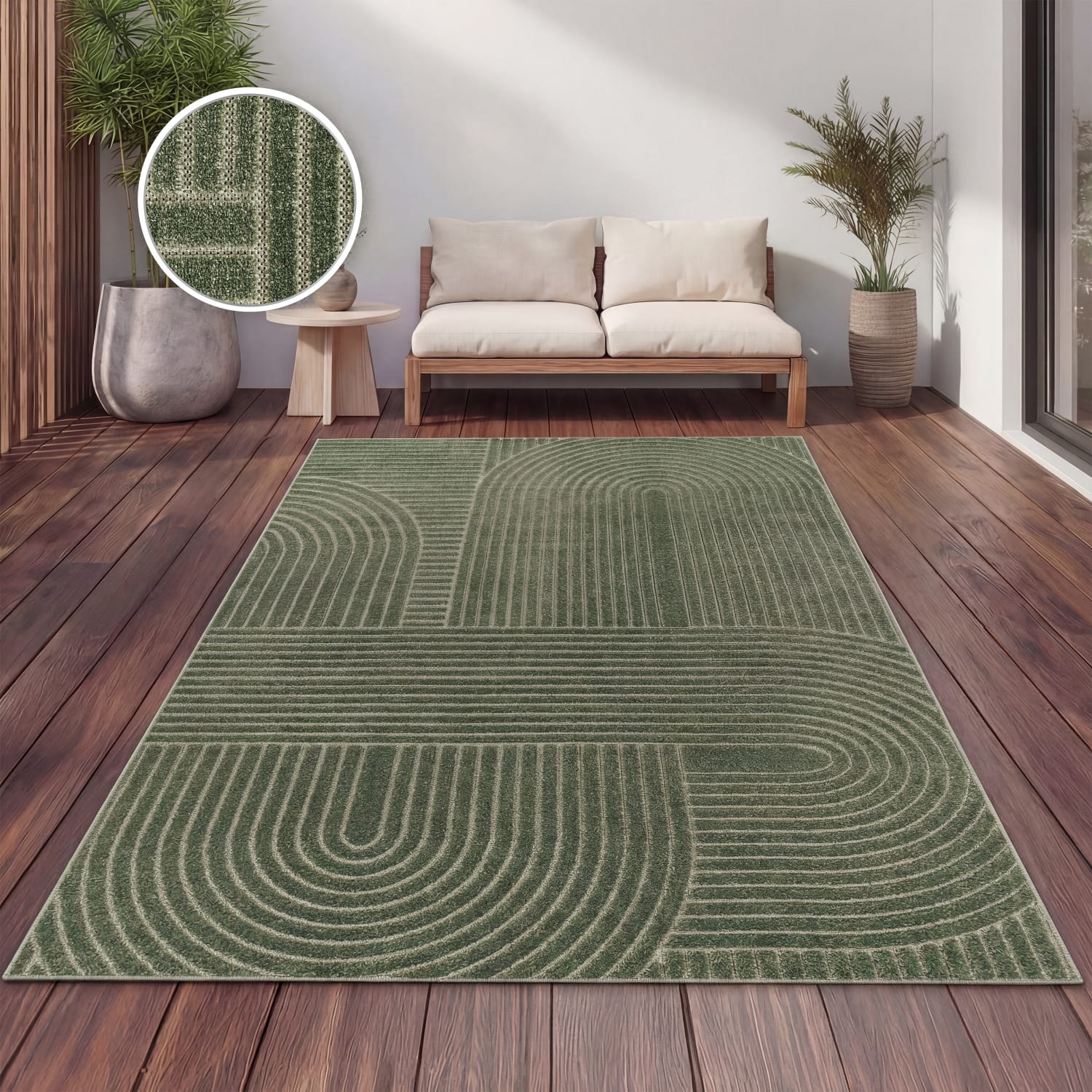 In- & Outdoor-Teppich Cotton Grün